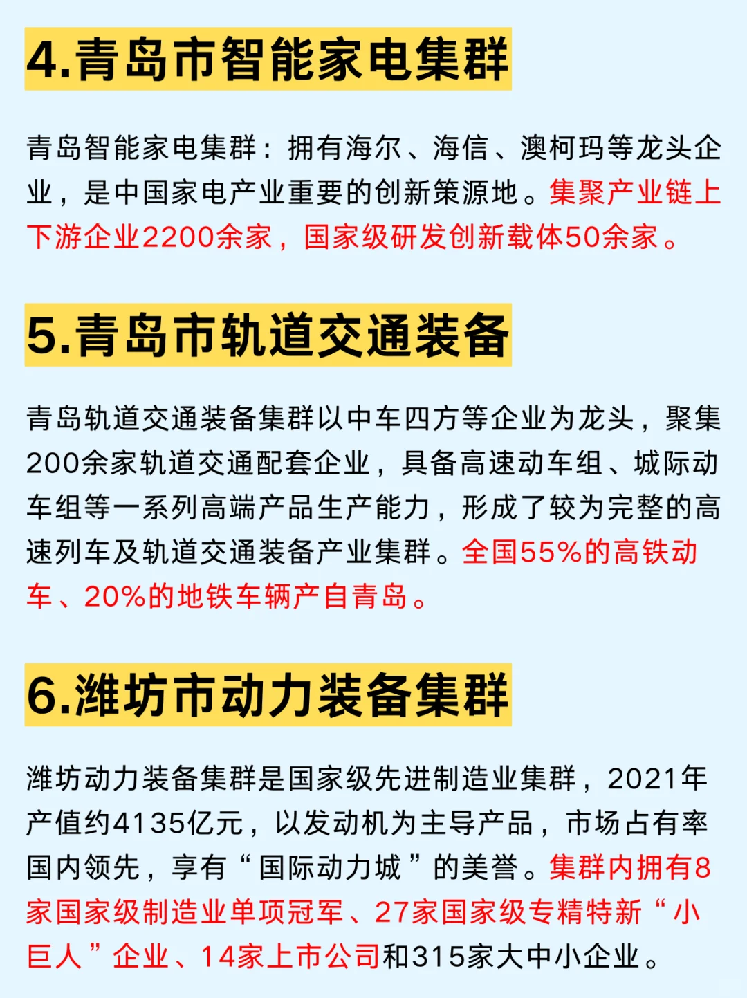 一篇吃透：山东产业集群及龙头企业