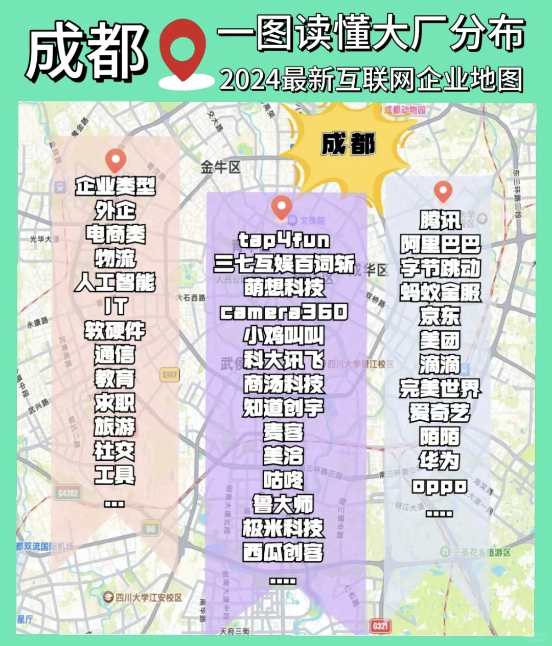各城市最新大厂分布图，谁是互联网第一城？