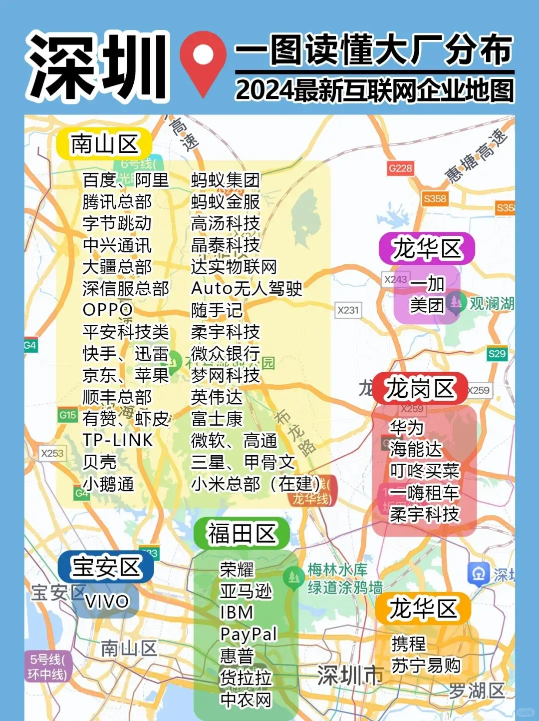 各城市最新大厂分布图，谁是互联网第一城？