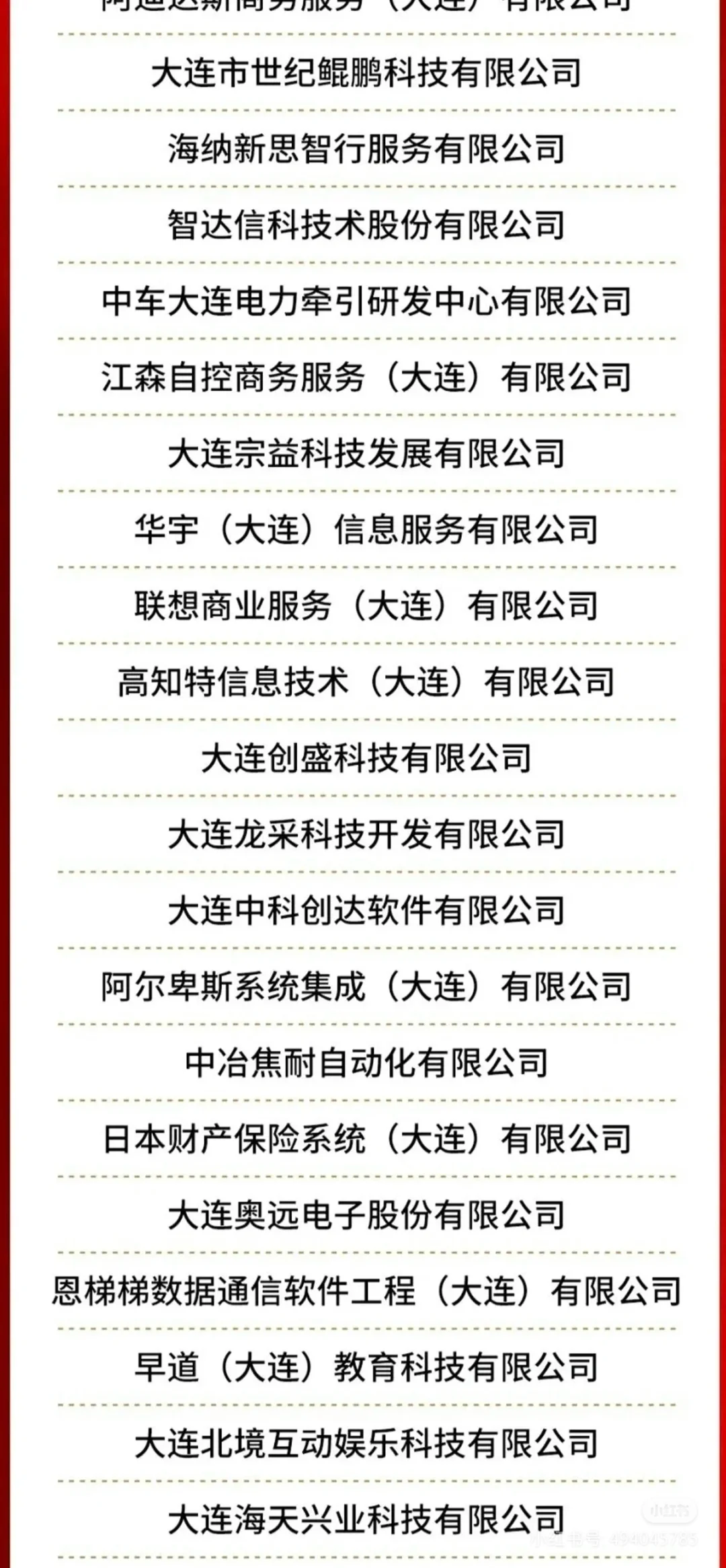 大连软件企业100强 2024年