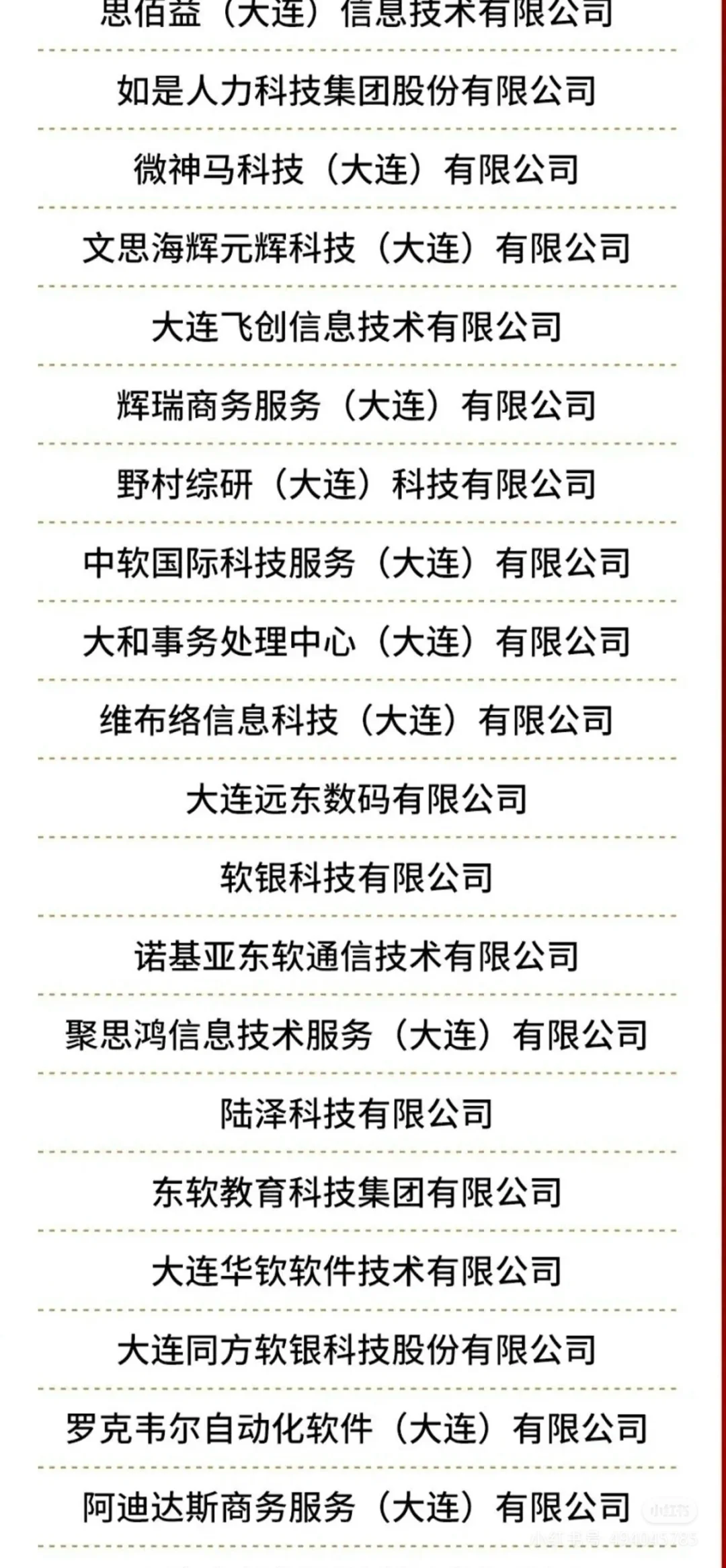 大连软件企业100强 2024年