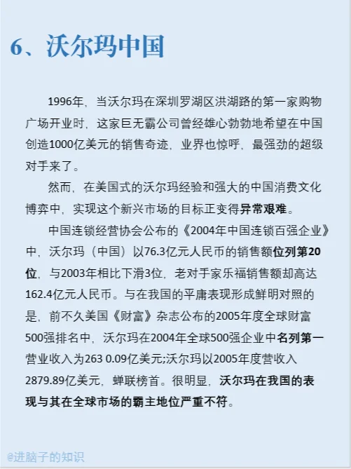 ?三分钟了解世界五百强企业--沃尔玛?