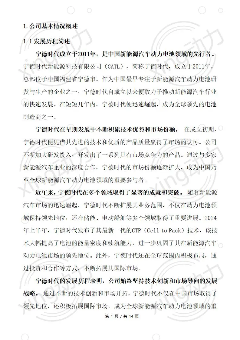 CPA教你写:宁德时代2024上半年经营分析
