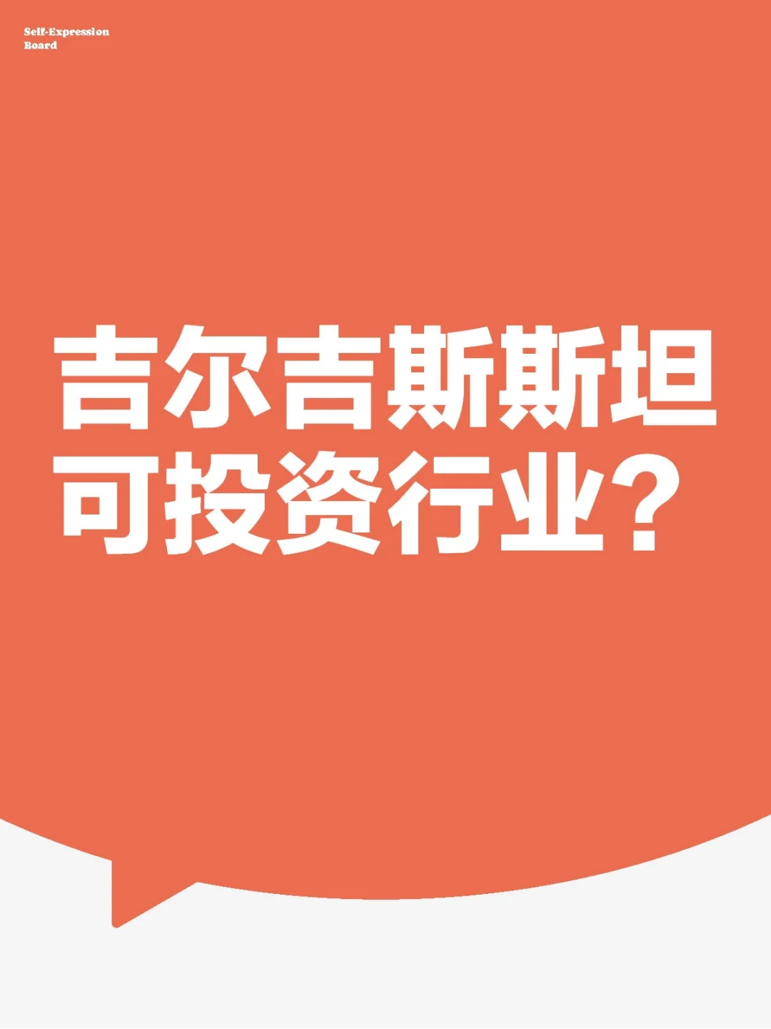 吉尔吉斯斯坦可投资行业？