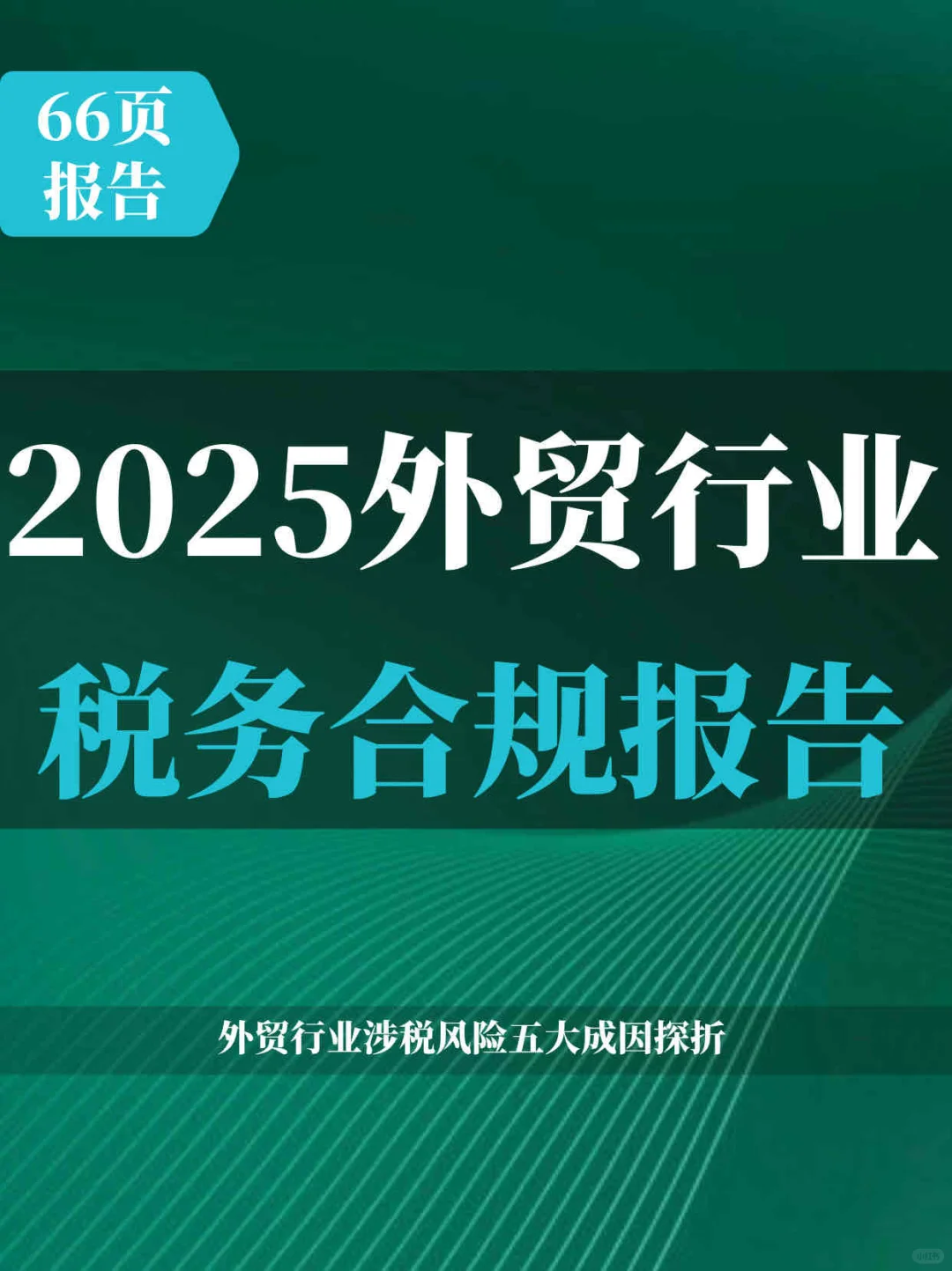 66页报告 | 2025年外贸行业税务合规报告