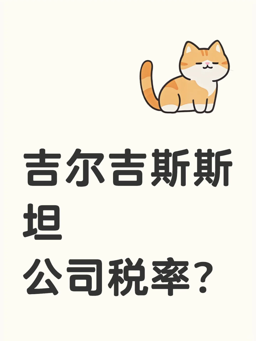吉尔吉斯斯坦公司的主要税率如下：