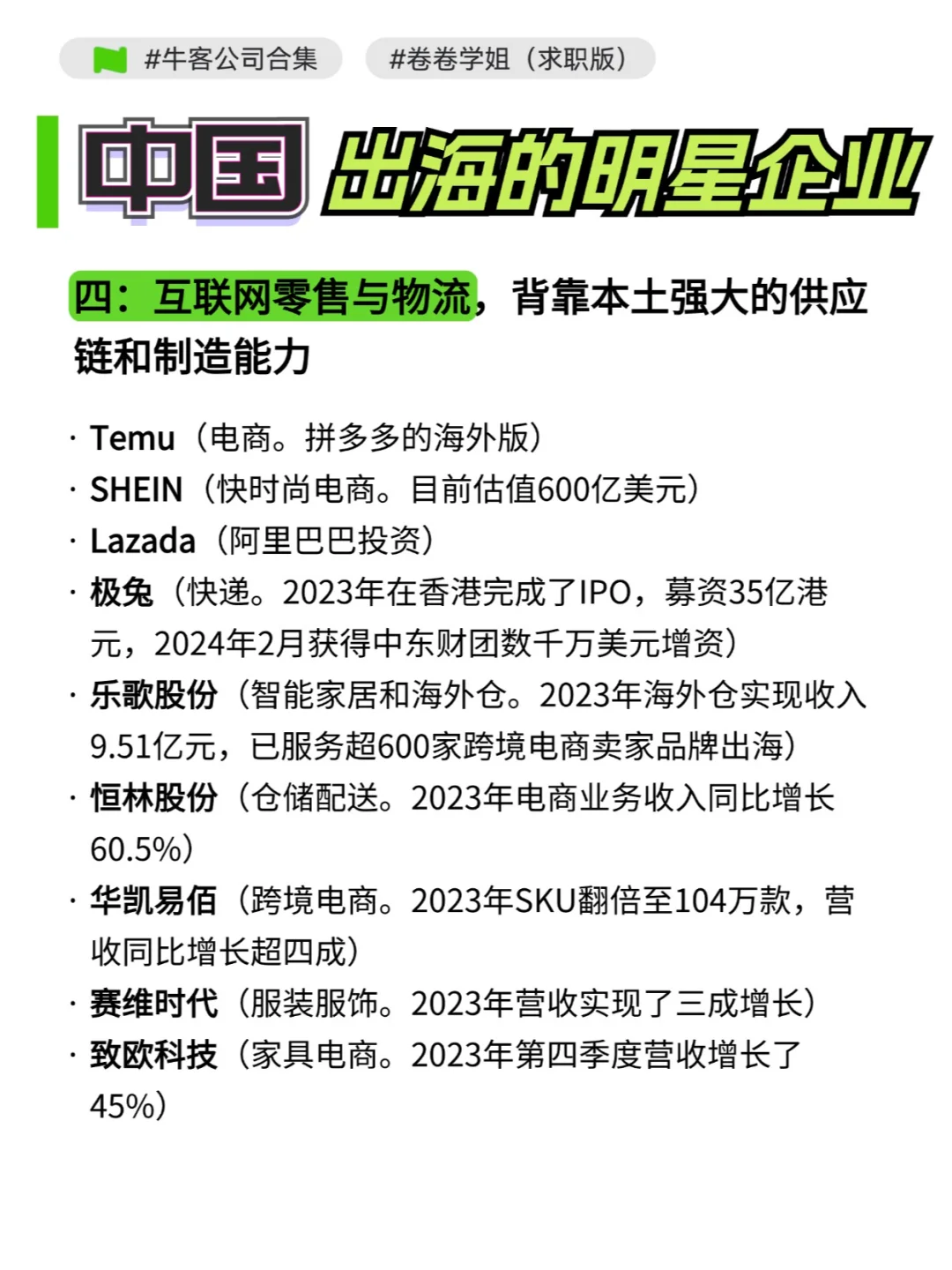 出海 | 中国出海的明星企业有哪些？