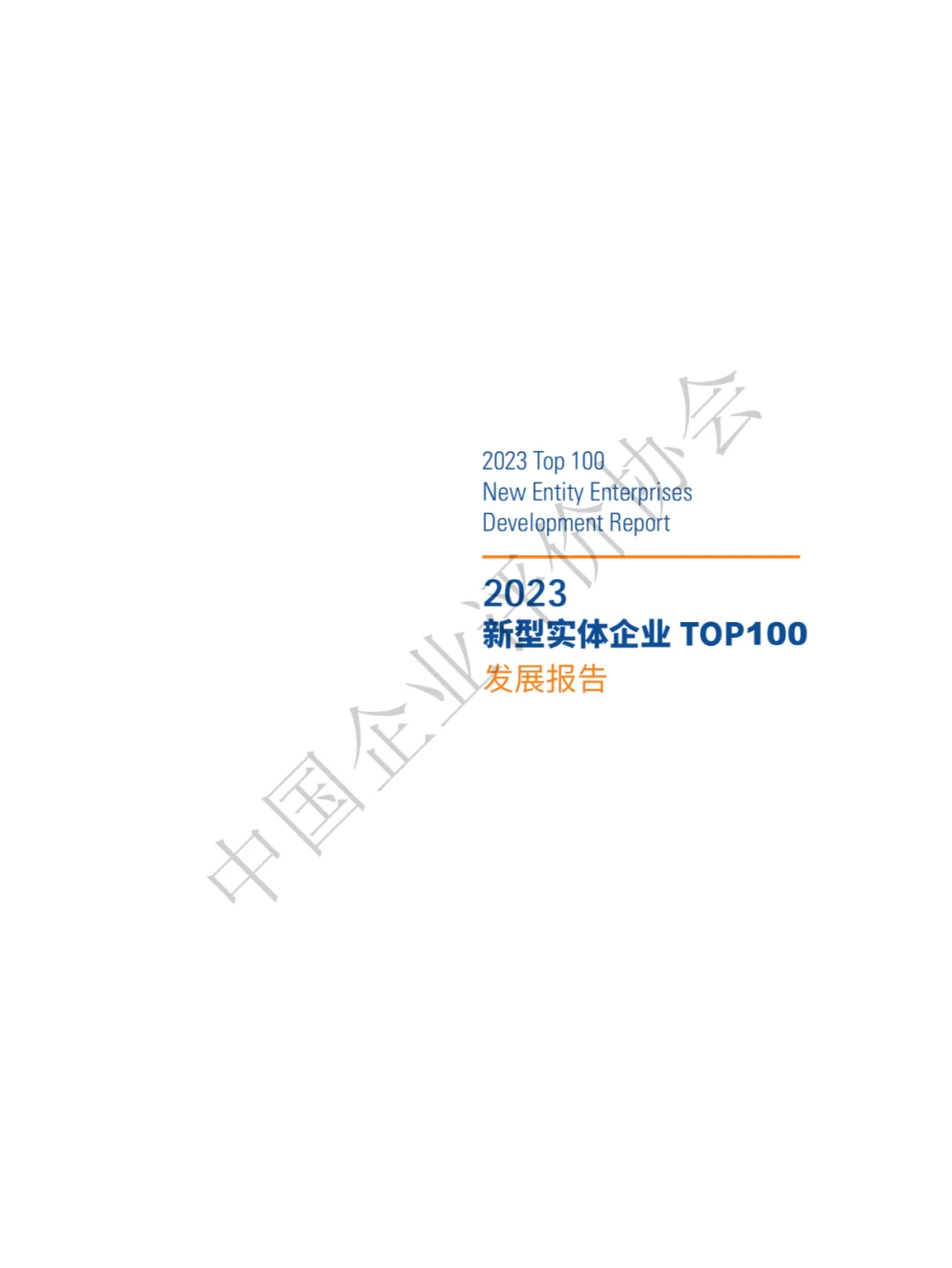 2023中国实体企业TOP100发展报告