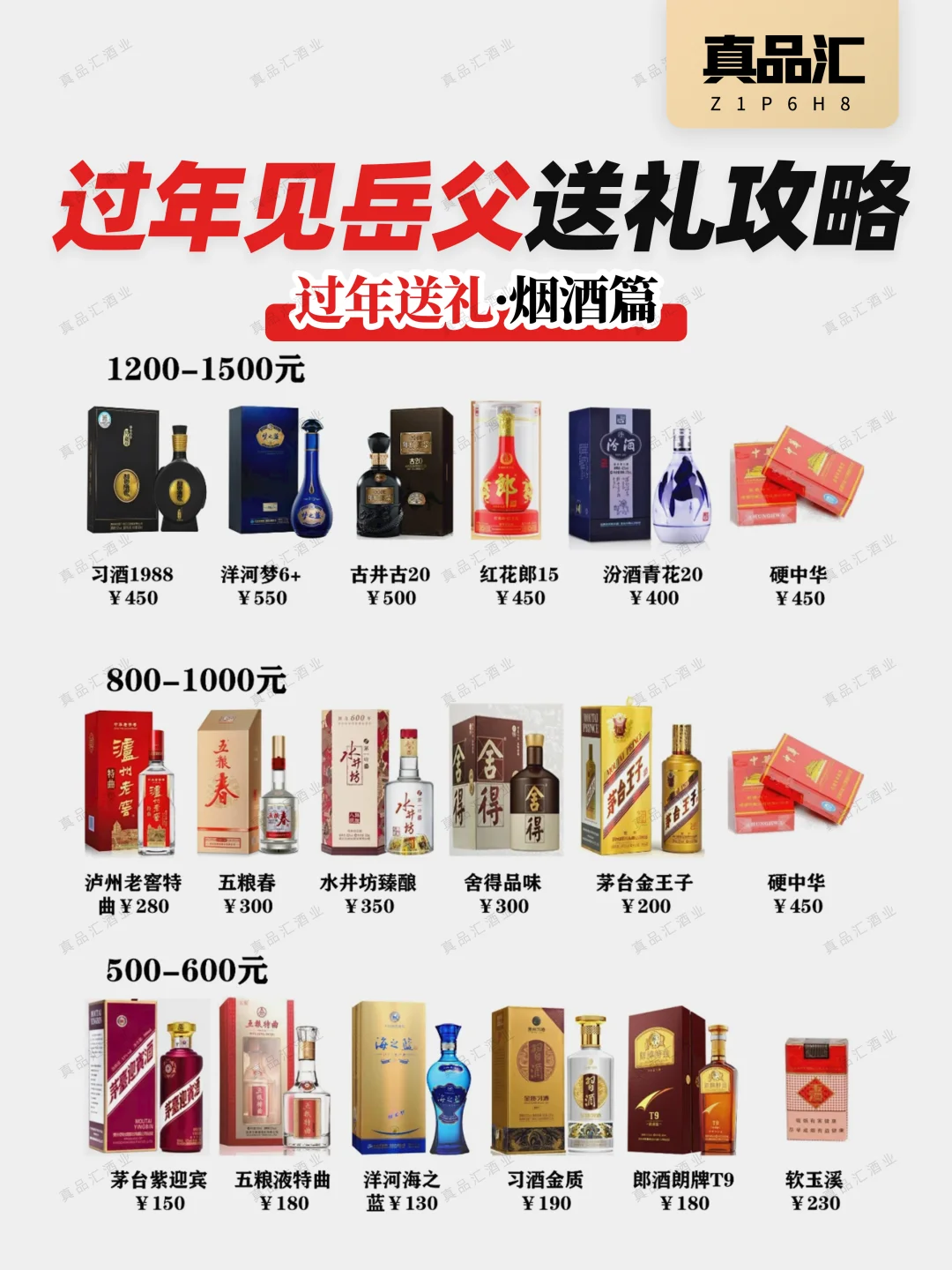 【过年送礼】见老丈人必备白酒香烟攻略