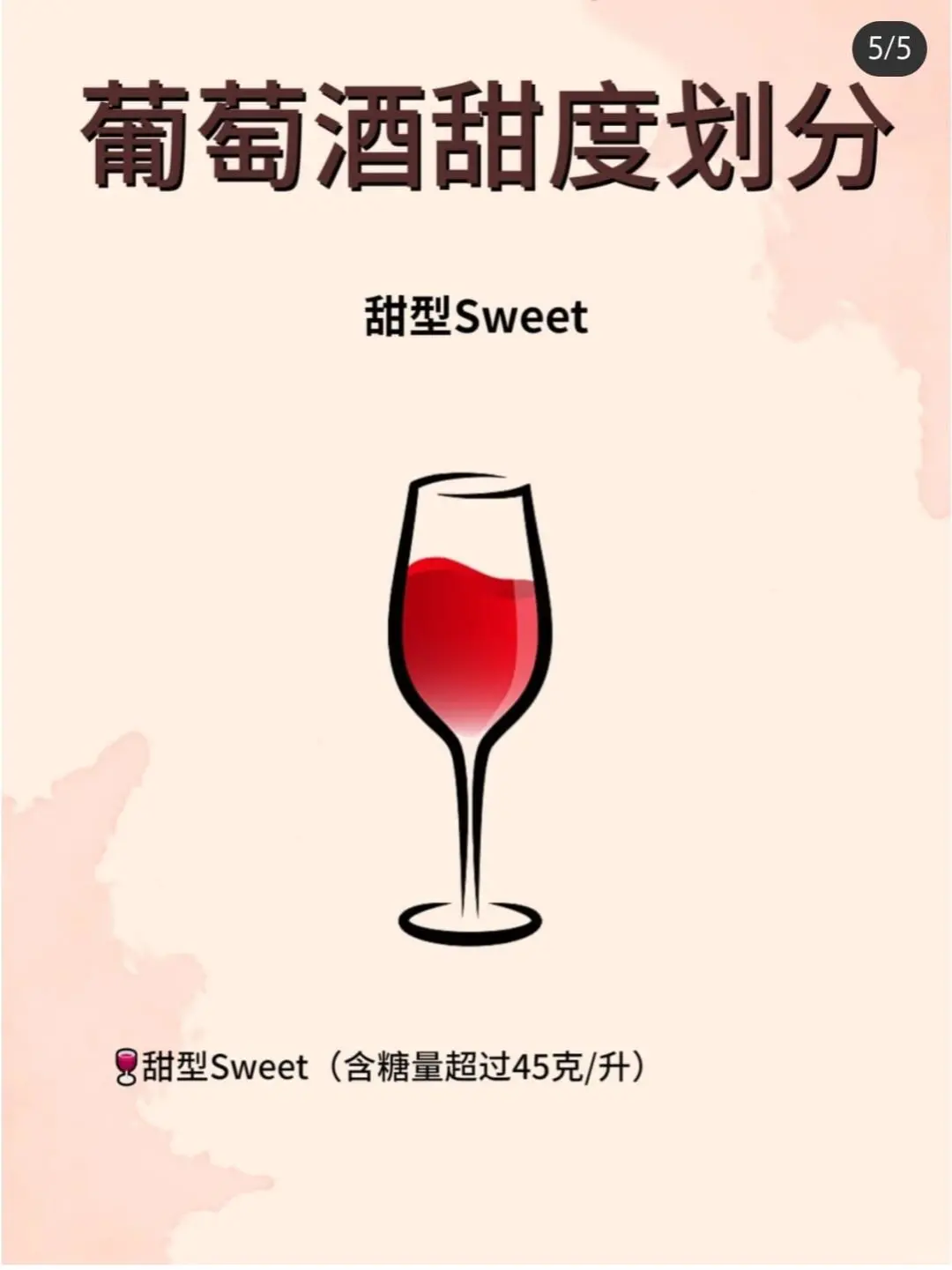 你学会了吗？一秒钟读懂葡萄酒甜度划分?