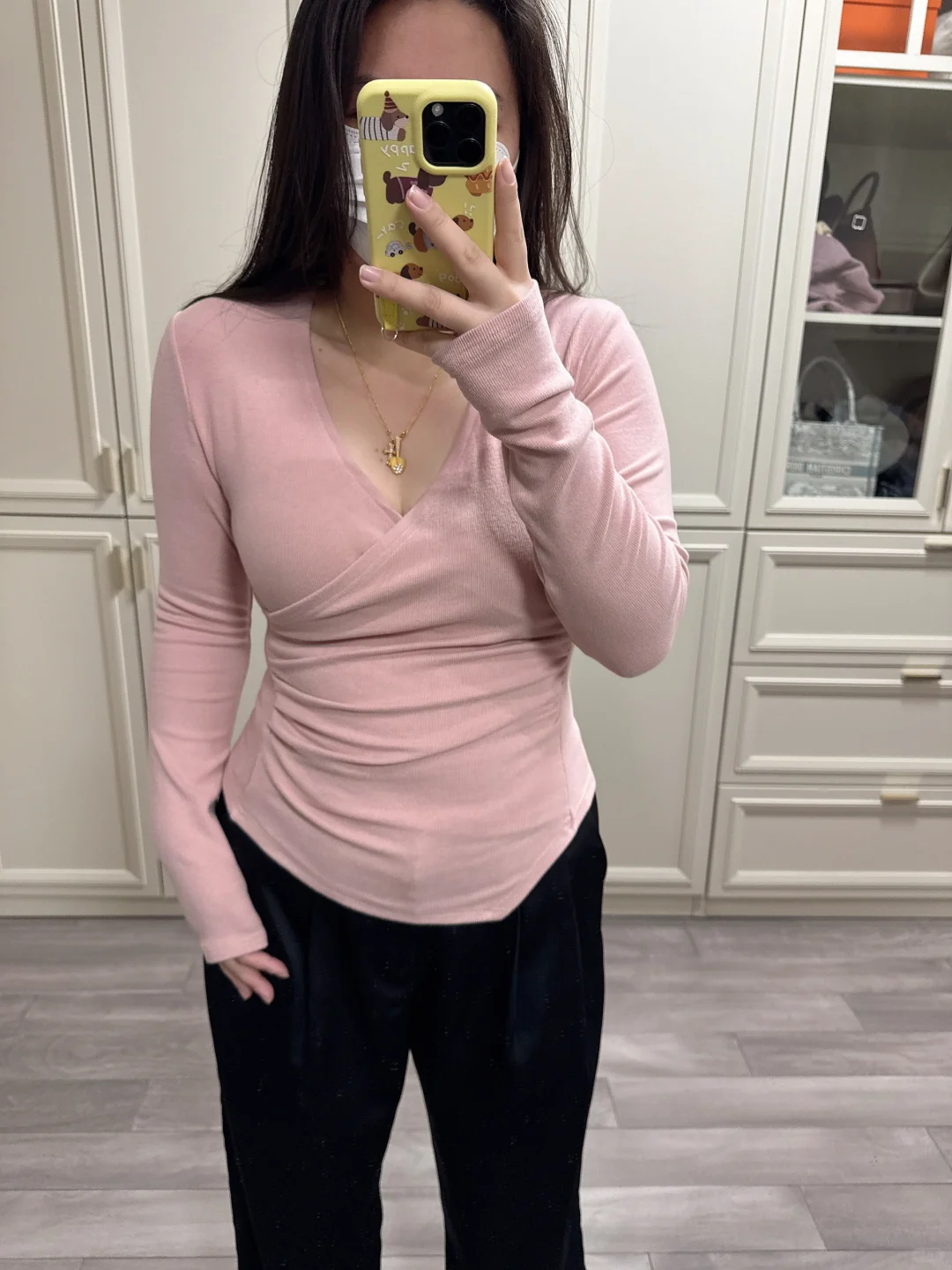 170斤｜这件粉色T恤太适合微胖女生了吧！