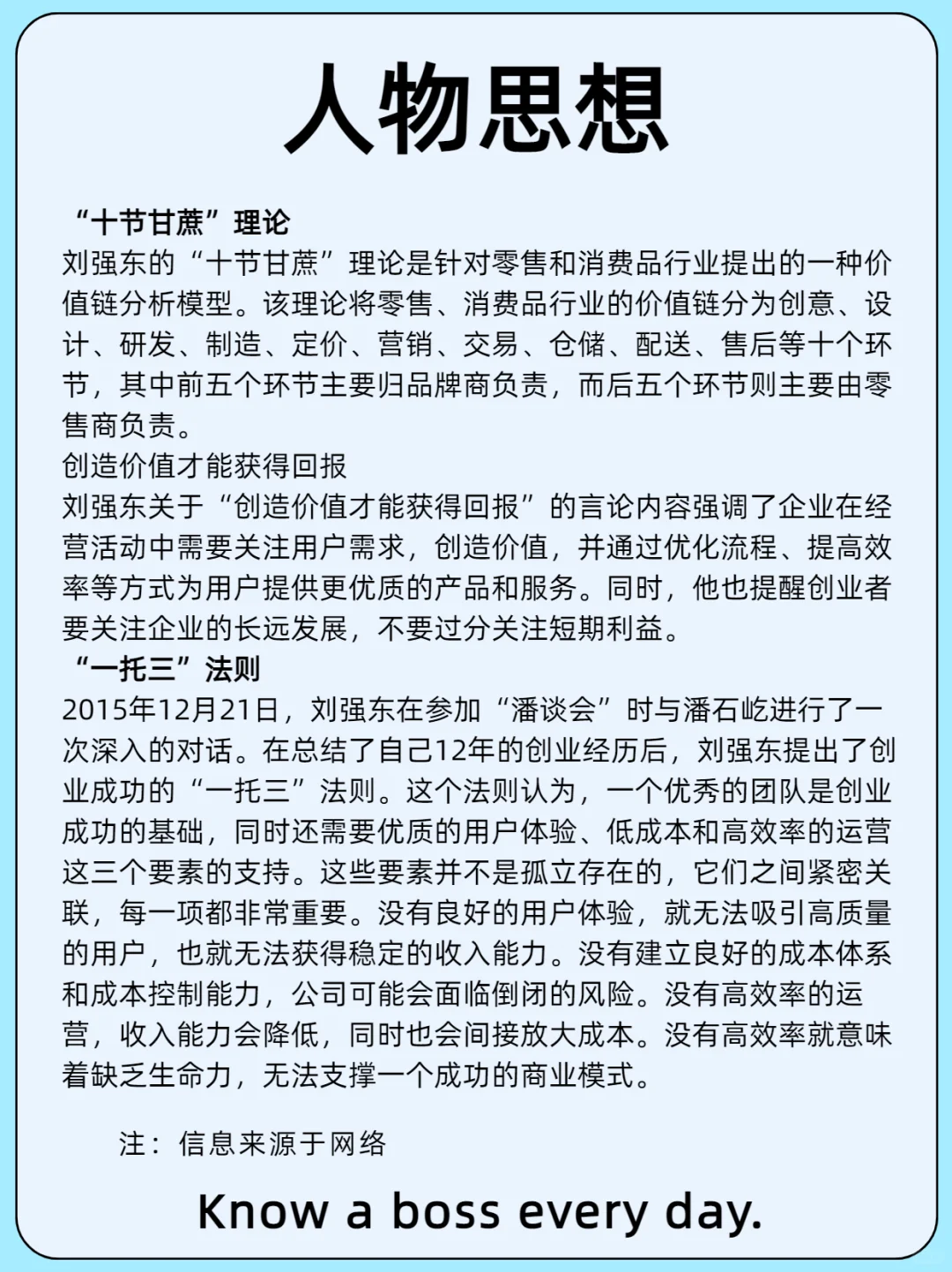 每天认识一位老板/刘强东