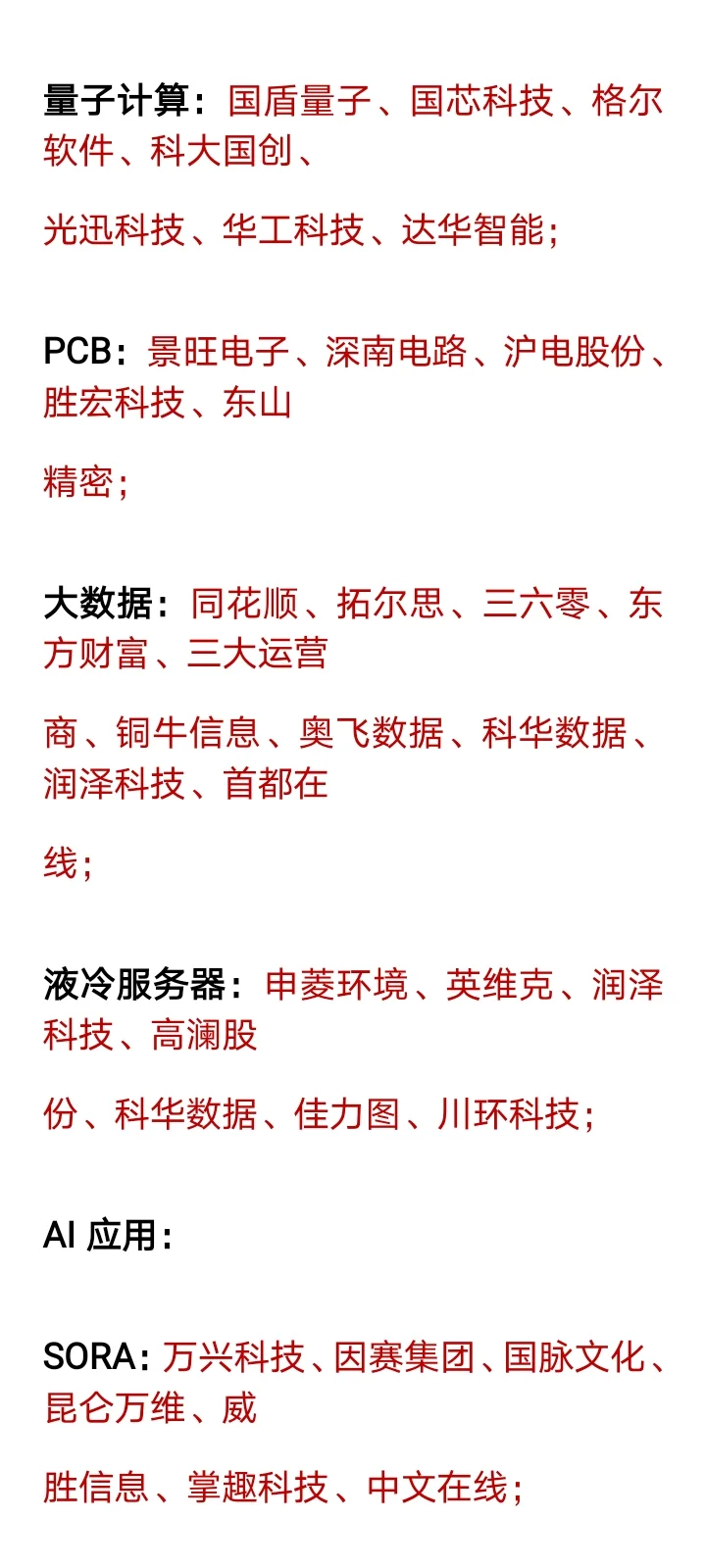 2025六大科技主线
