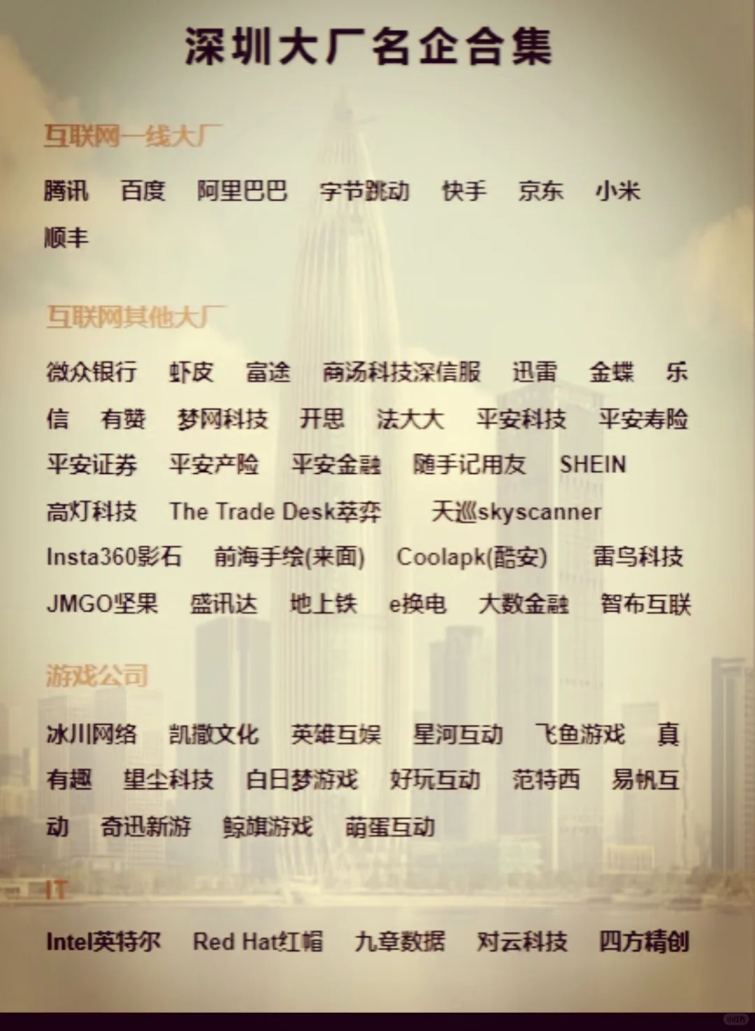 深圳让你向往的公司，最值得去的神仙公司