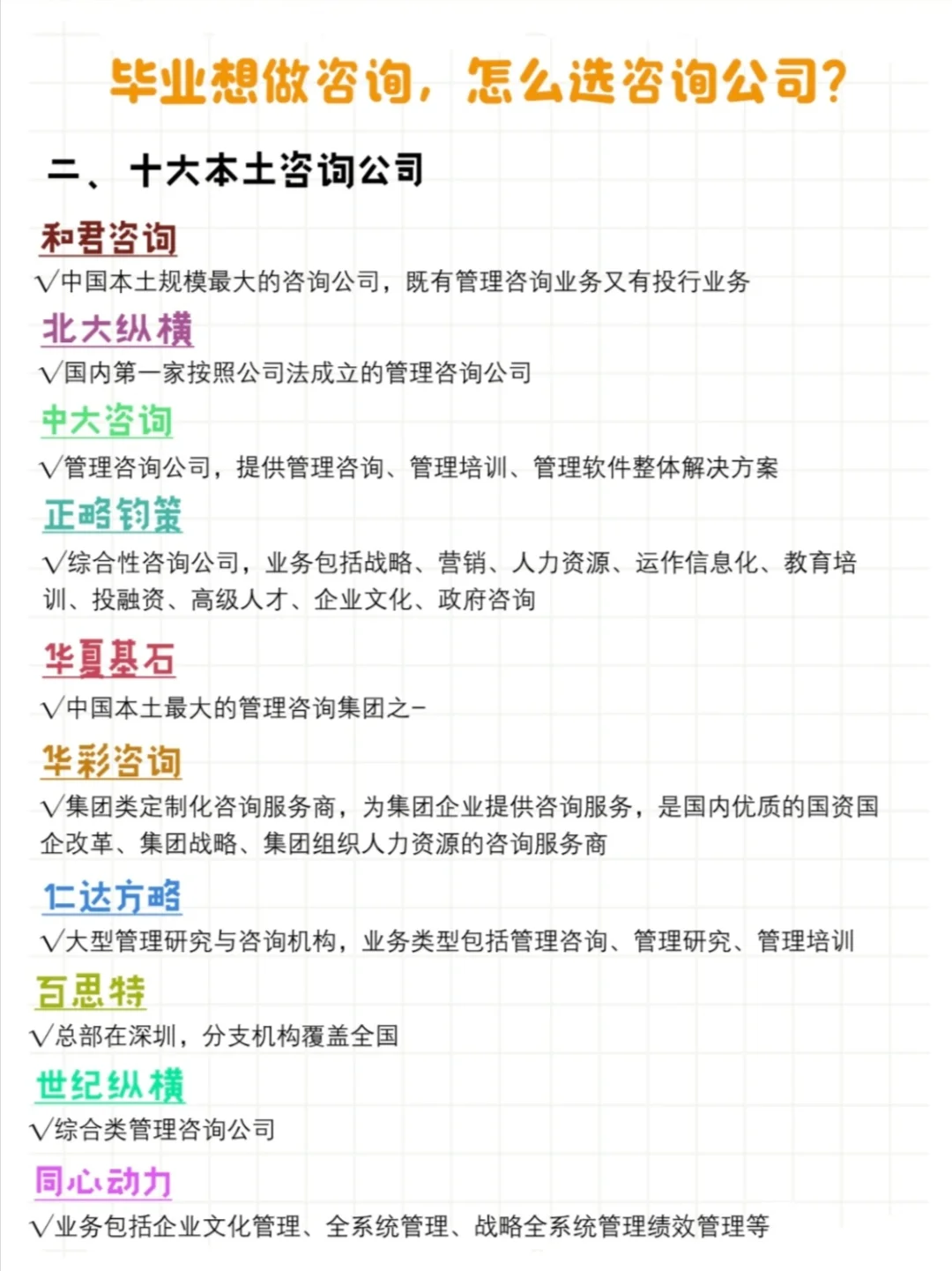 毕业想做咨询，怎么选咨询公司❓
