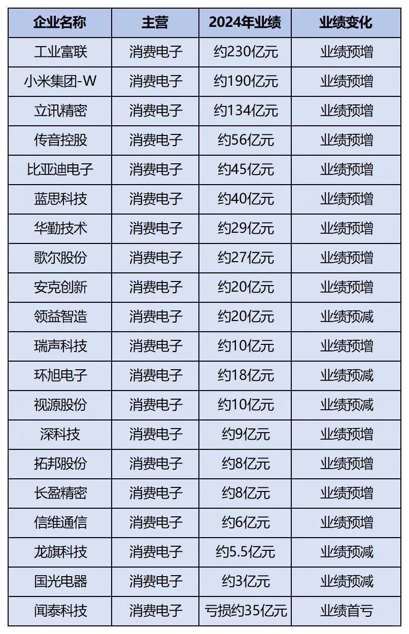 2024电子行业企业业绩大赏✨
