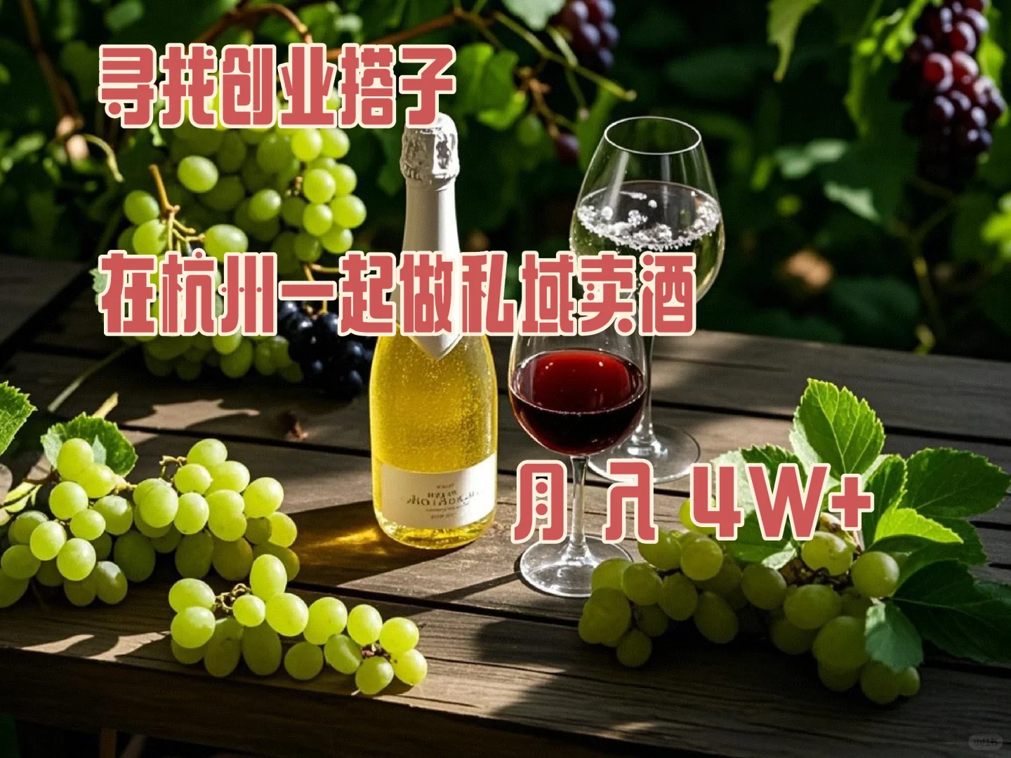 在杭州，寻找创业搭子，私域卖酒月入4W+