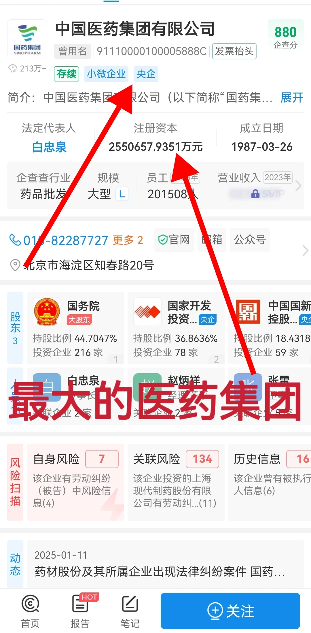 最大的医药集团