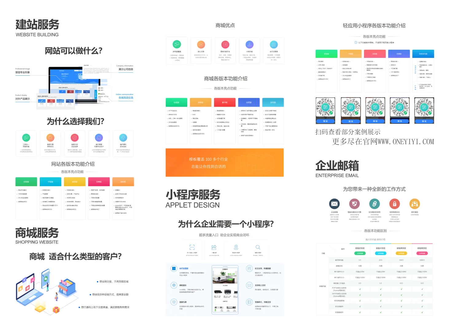 低成本做网站、商城、小程序、企业邮箱