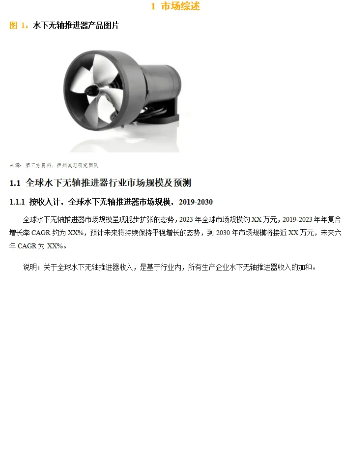 全球水下无轴推进器行业调研报告2025