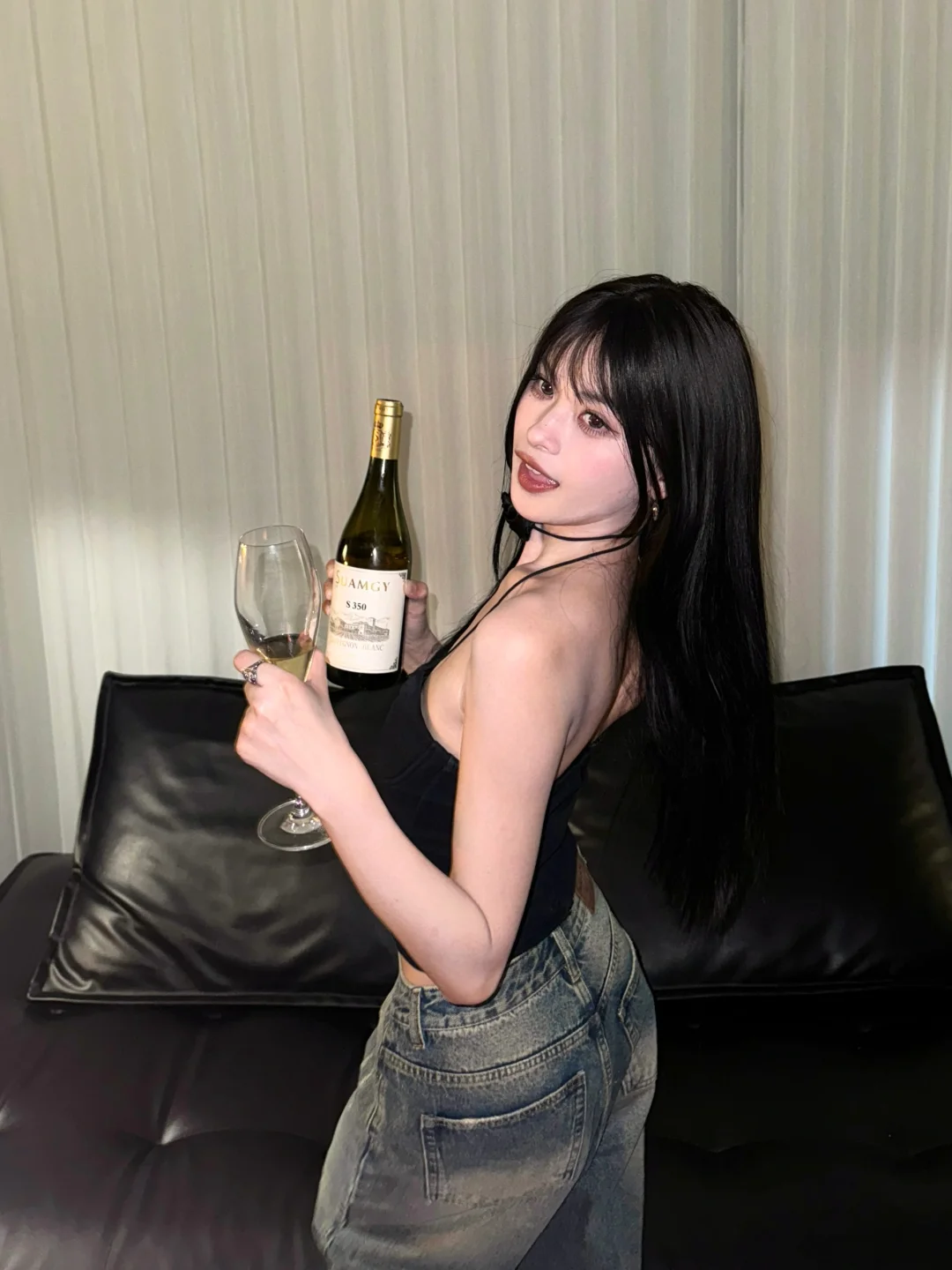 下班喝葡萄酒 盖盖班味??ℎ????
