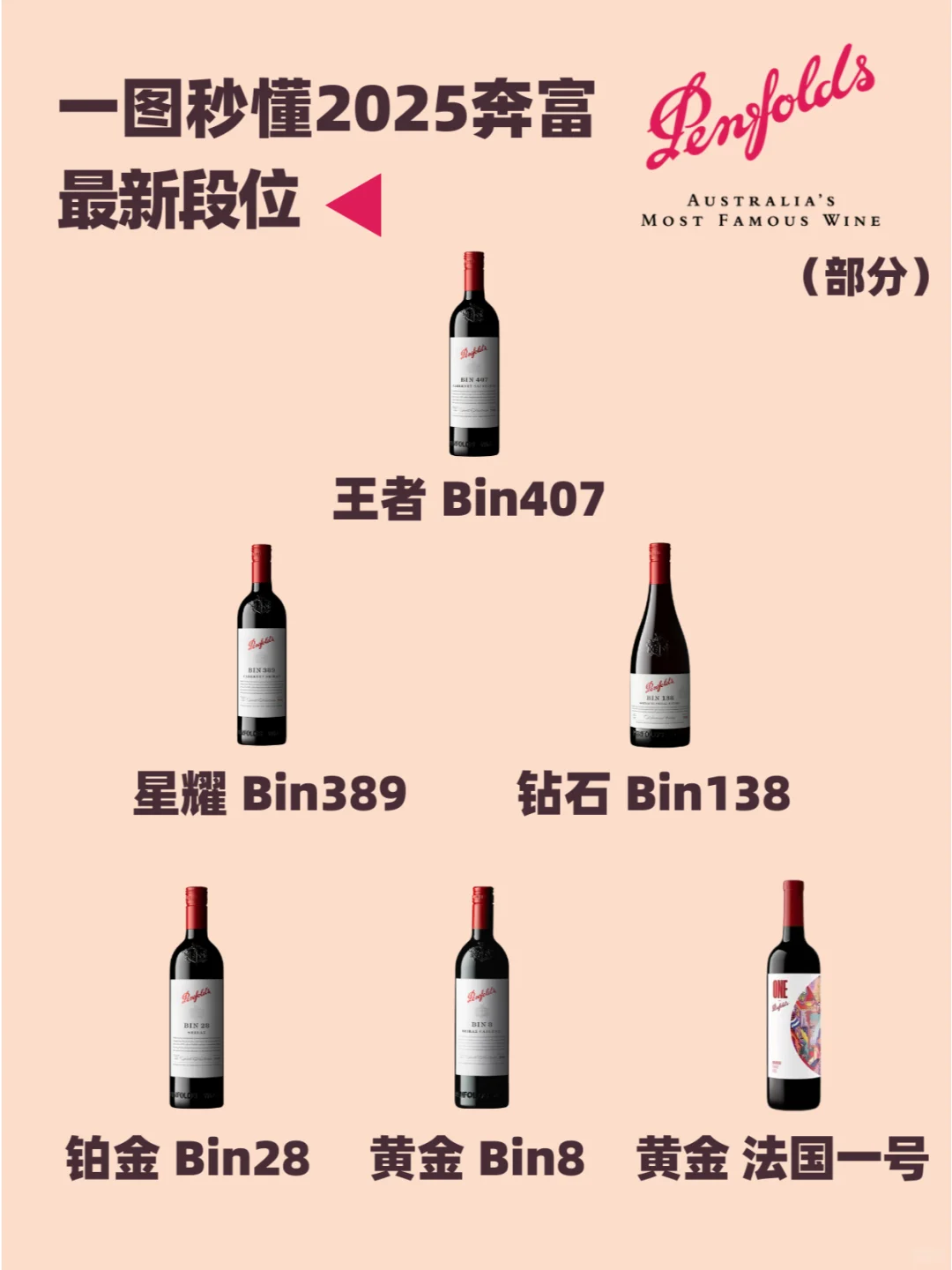 喝了不心疼 | 一图秒懂2025奔富段位排行