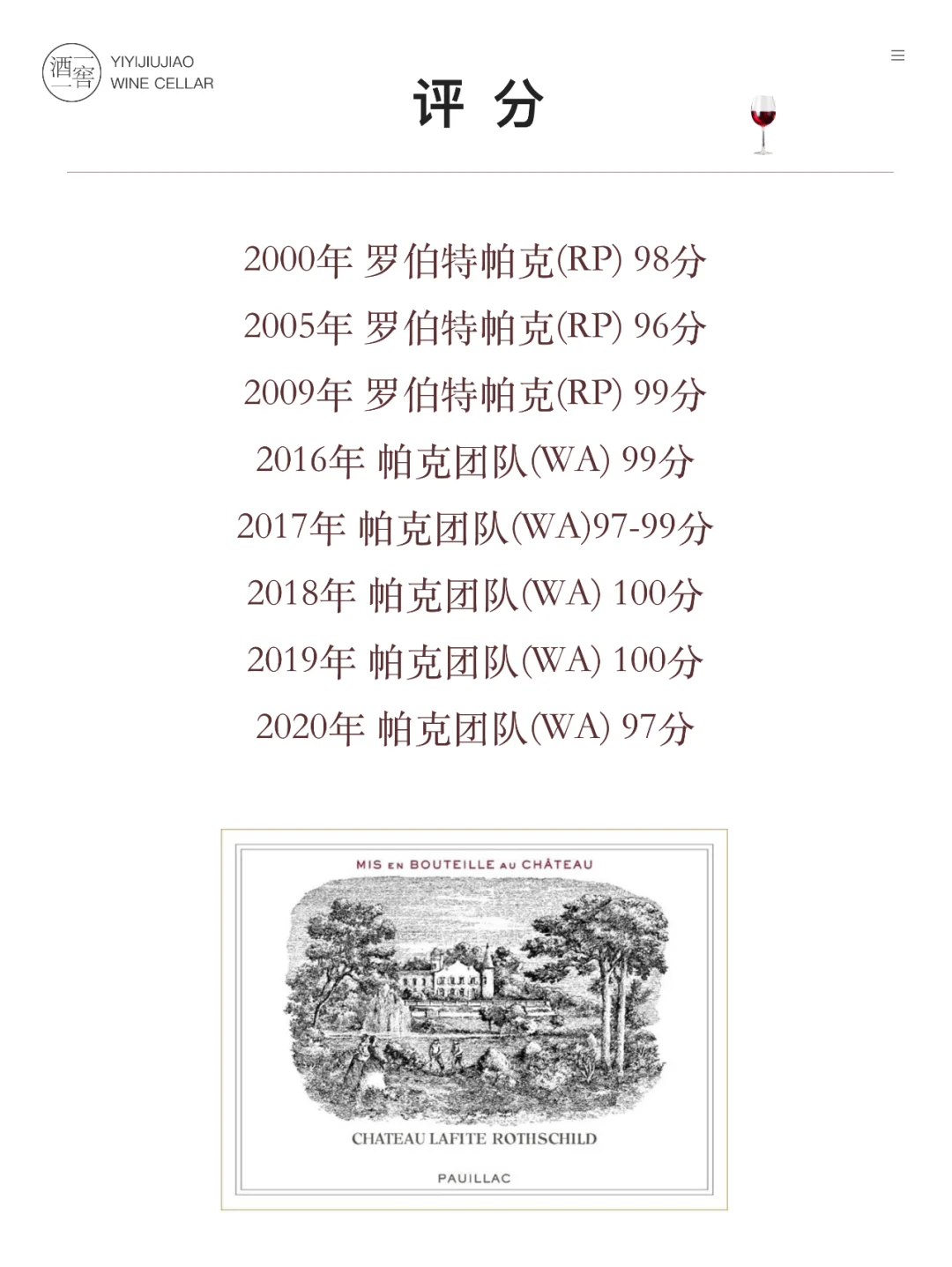 每天认识一款酒—拉菲