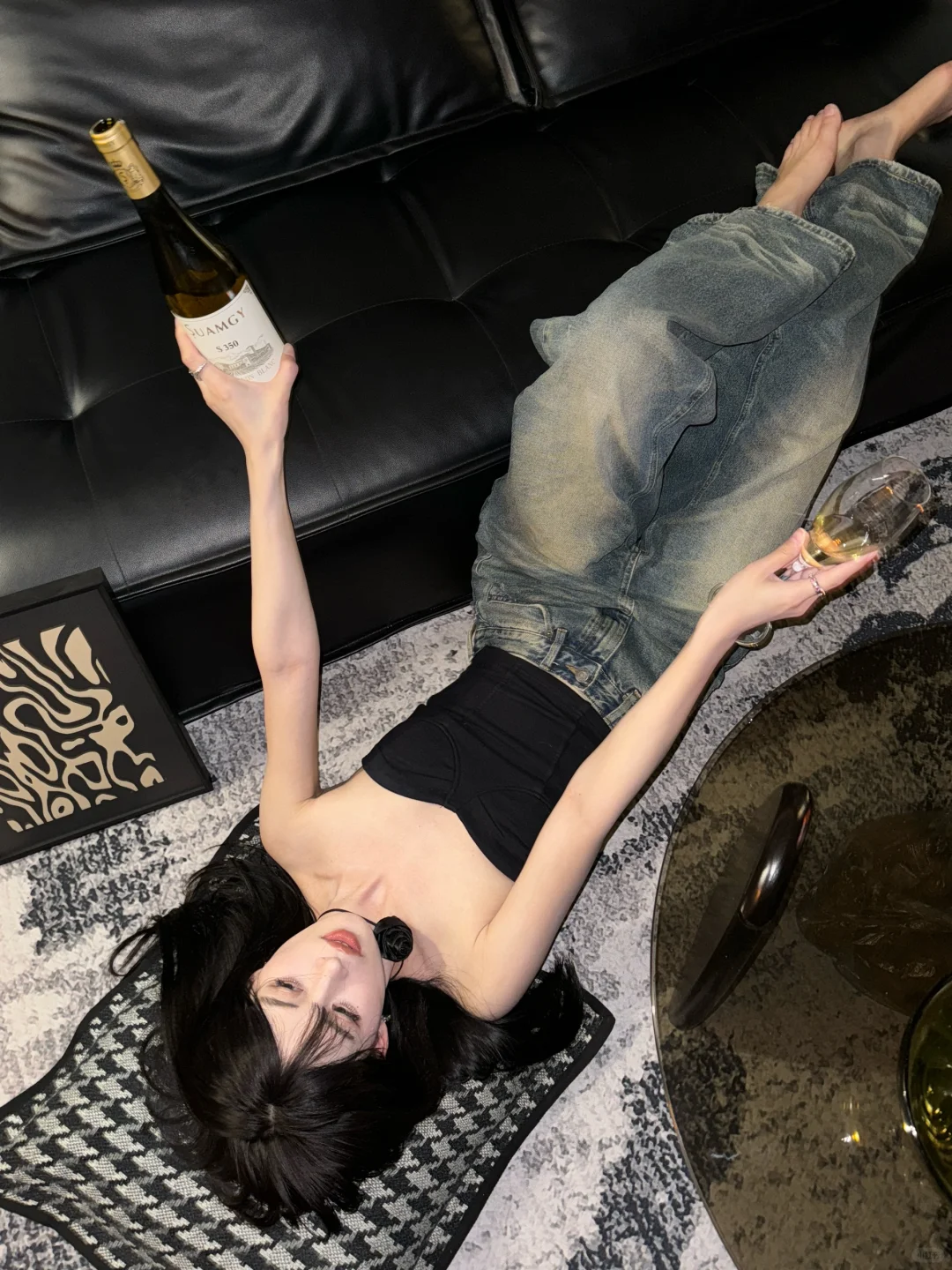 下班喝葡萄酒 盖盖班味??ℎ????