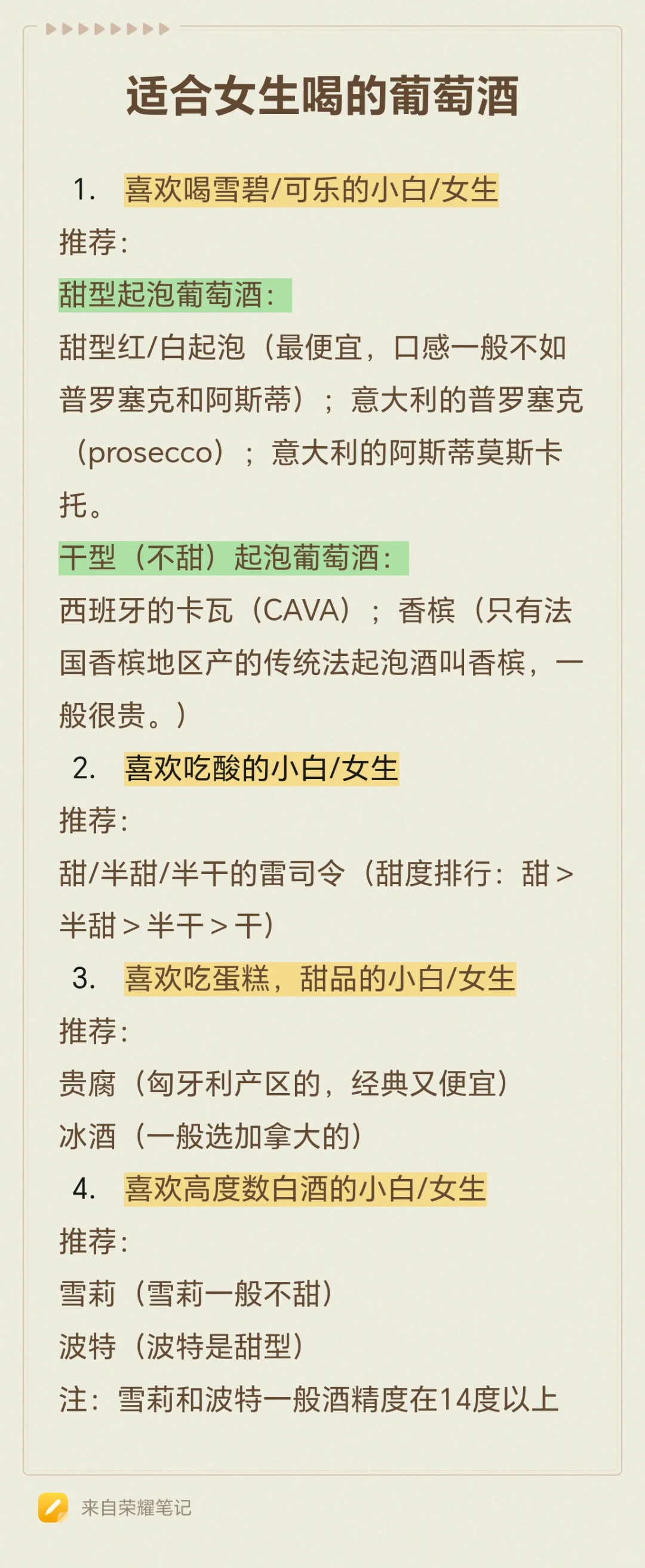 适合小白/女生喝的葡萄酒