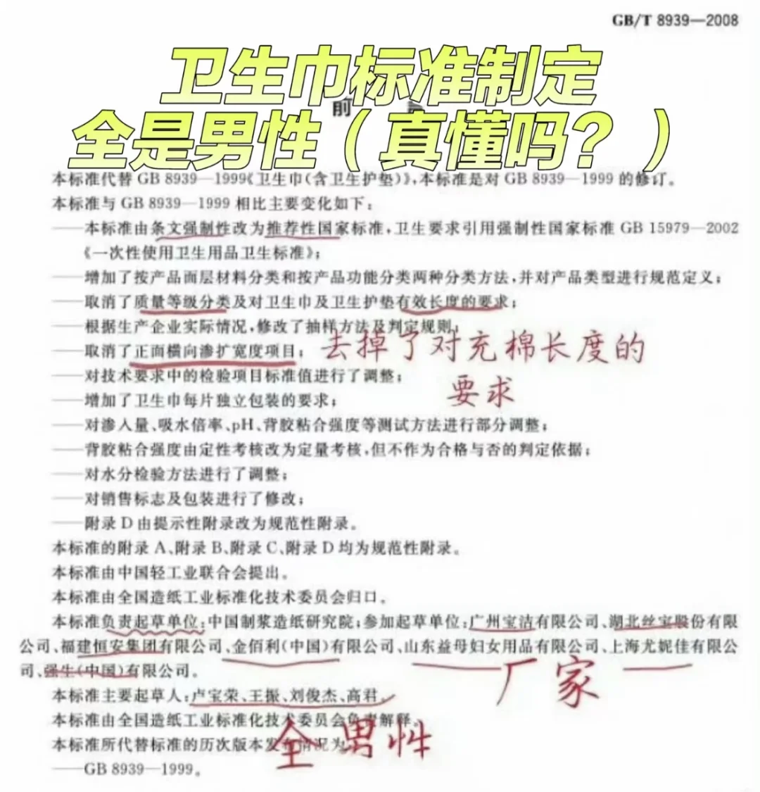 话说为什么要让企业负责行业标准的起草