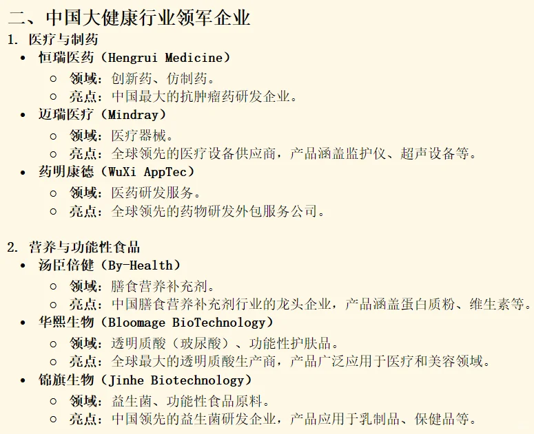 全球大健康巨头盘点！这些企业你都知道吗？