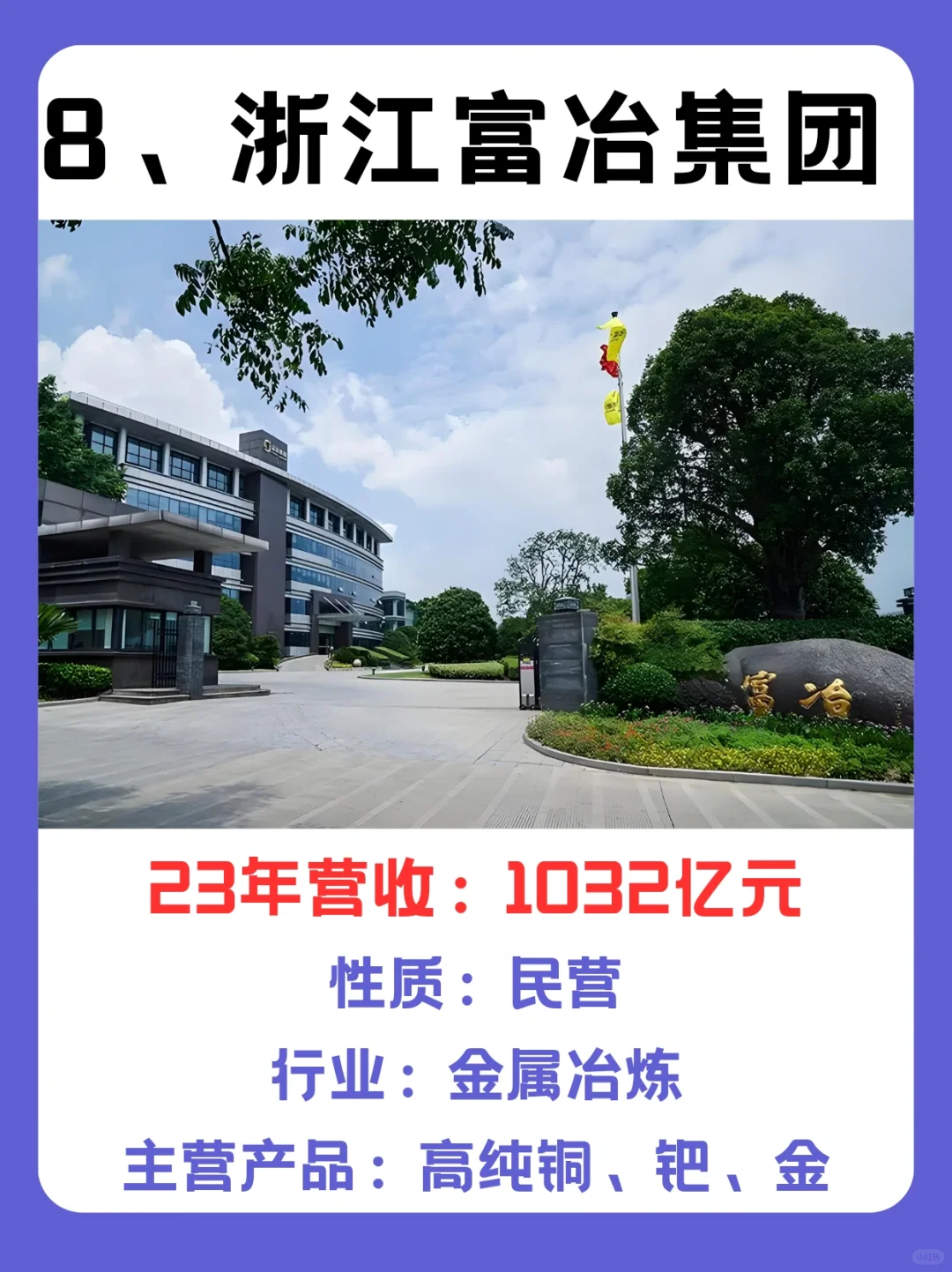 杭州市制造业企业Top10
