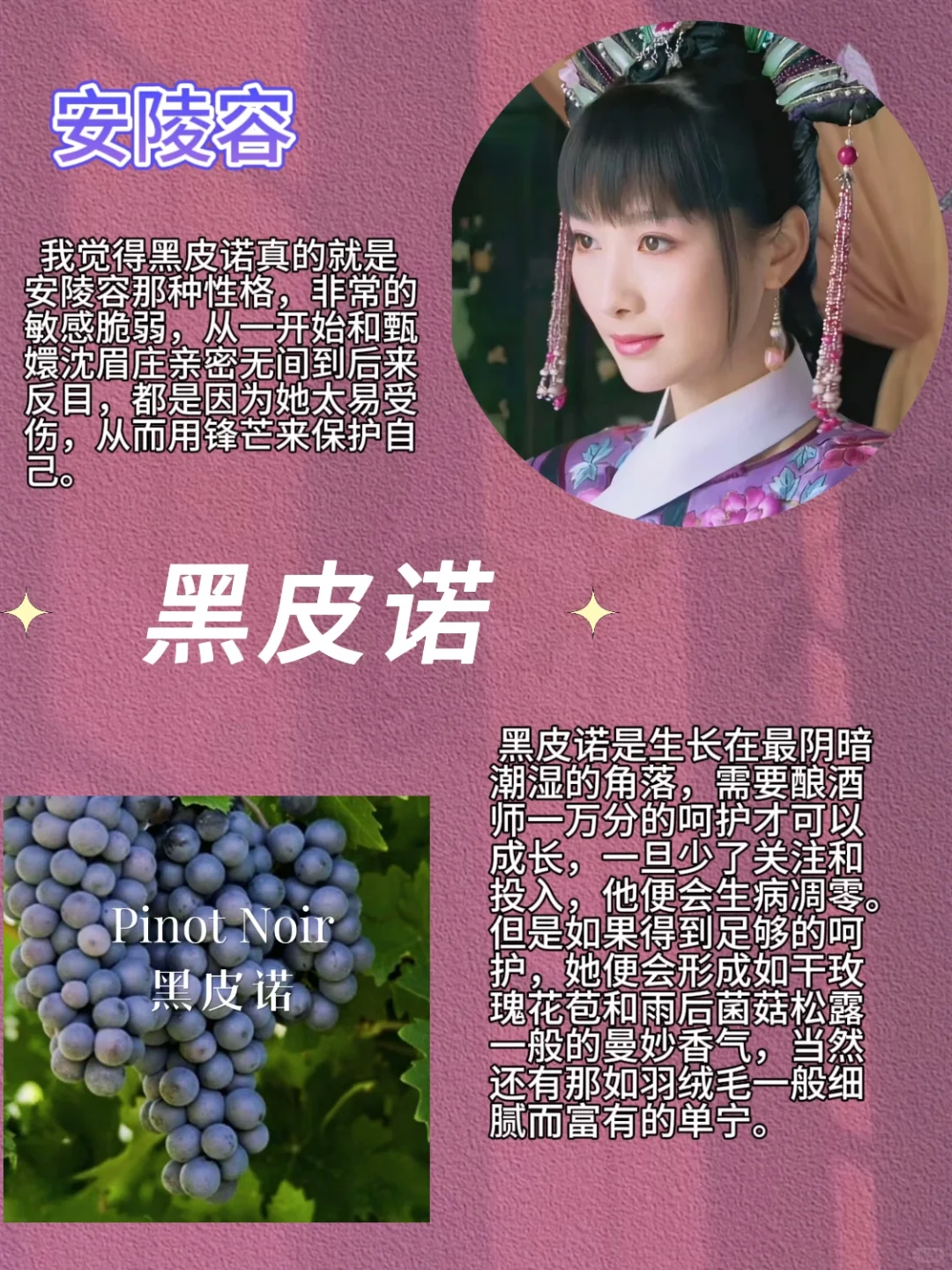 用甄嬛传带你了解四大葡萄品种｜通俗易懂