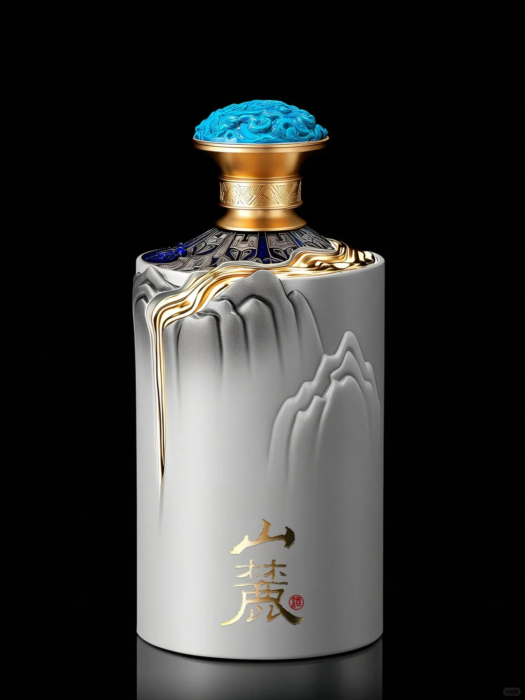 这款陶瓷白酒瓶，把壮丽山河都藏进去了！