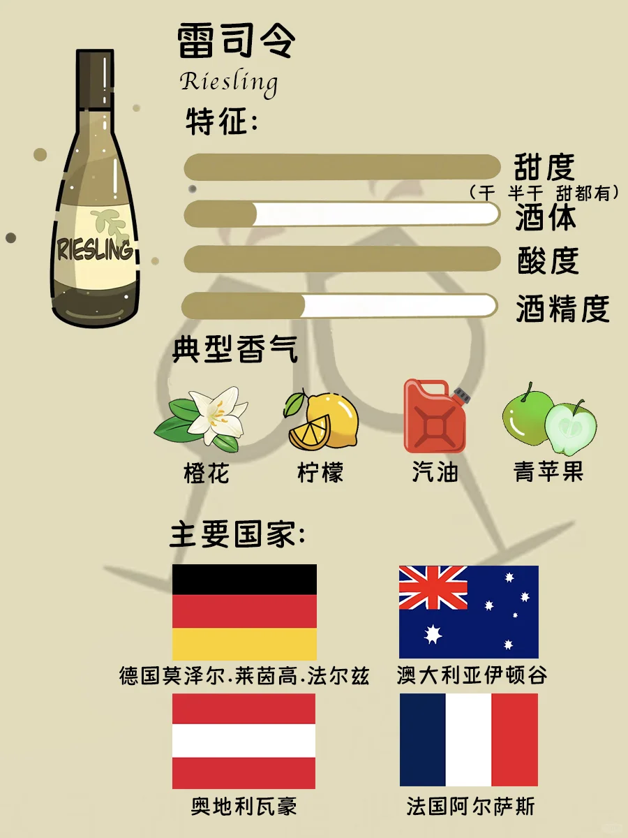 一篇文教你选对雷司令~还有巨好喝的酒单