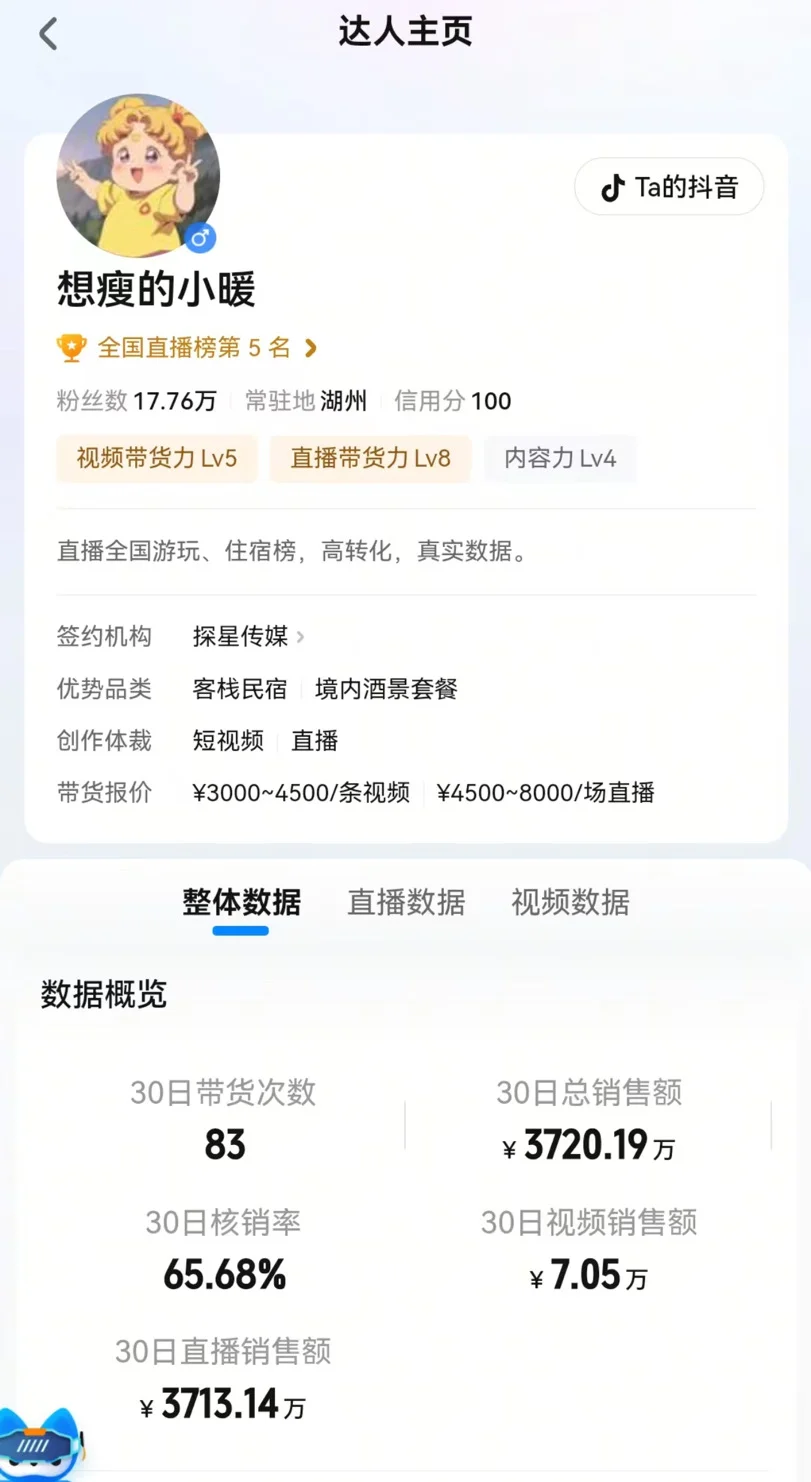 酒旅主播一个月到手50W?