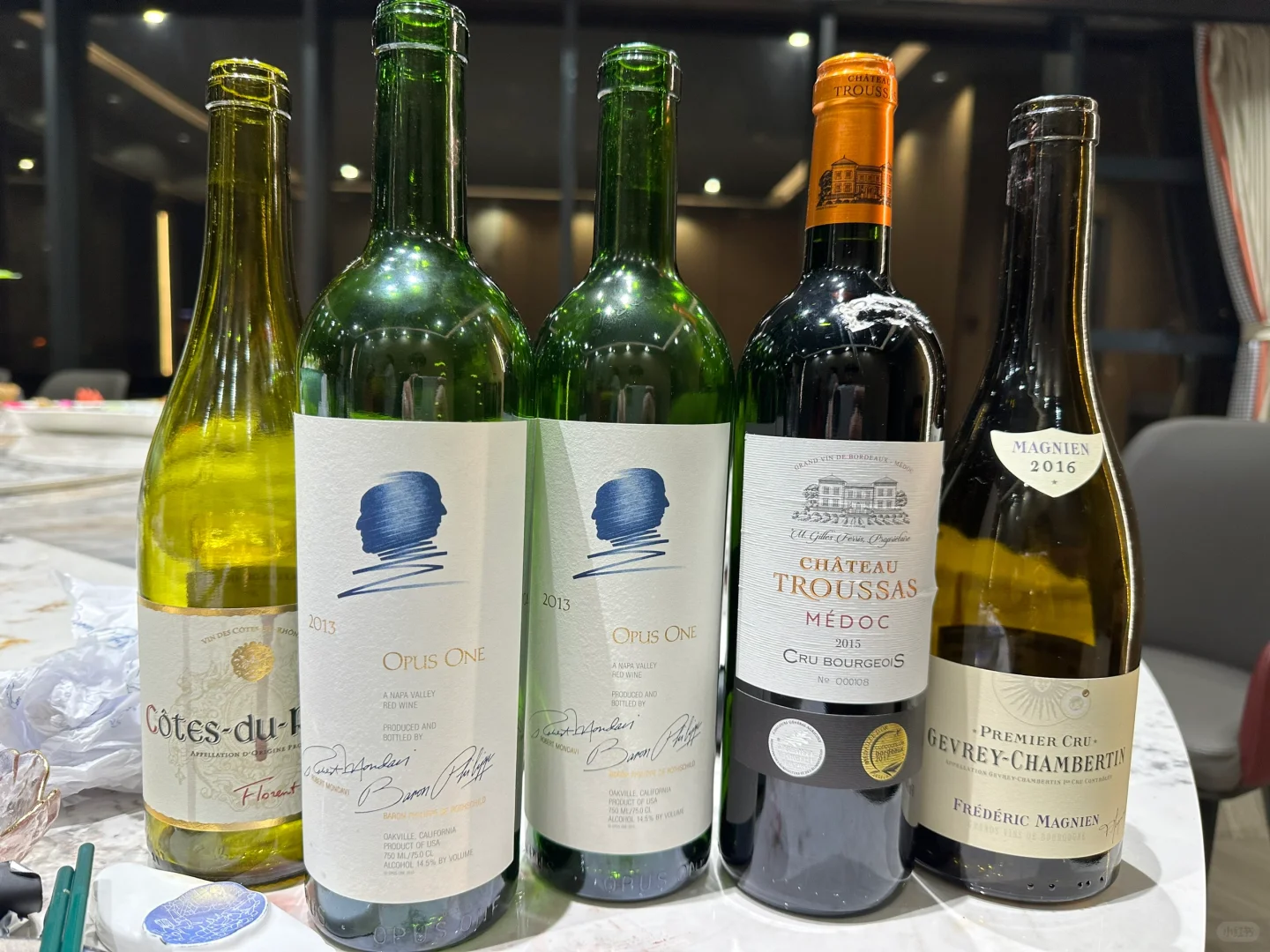 一个晚上吨两瓶 opus one 是什么感觉