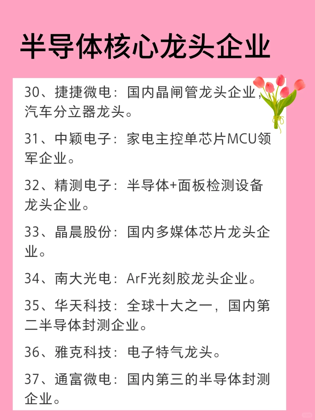 半导体核心龙头企业