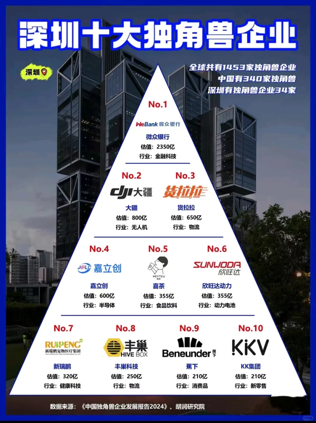 深圳10大独角兽企业排行及现状分析
