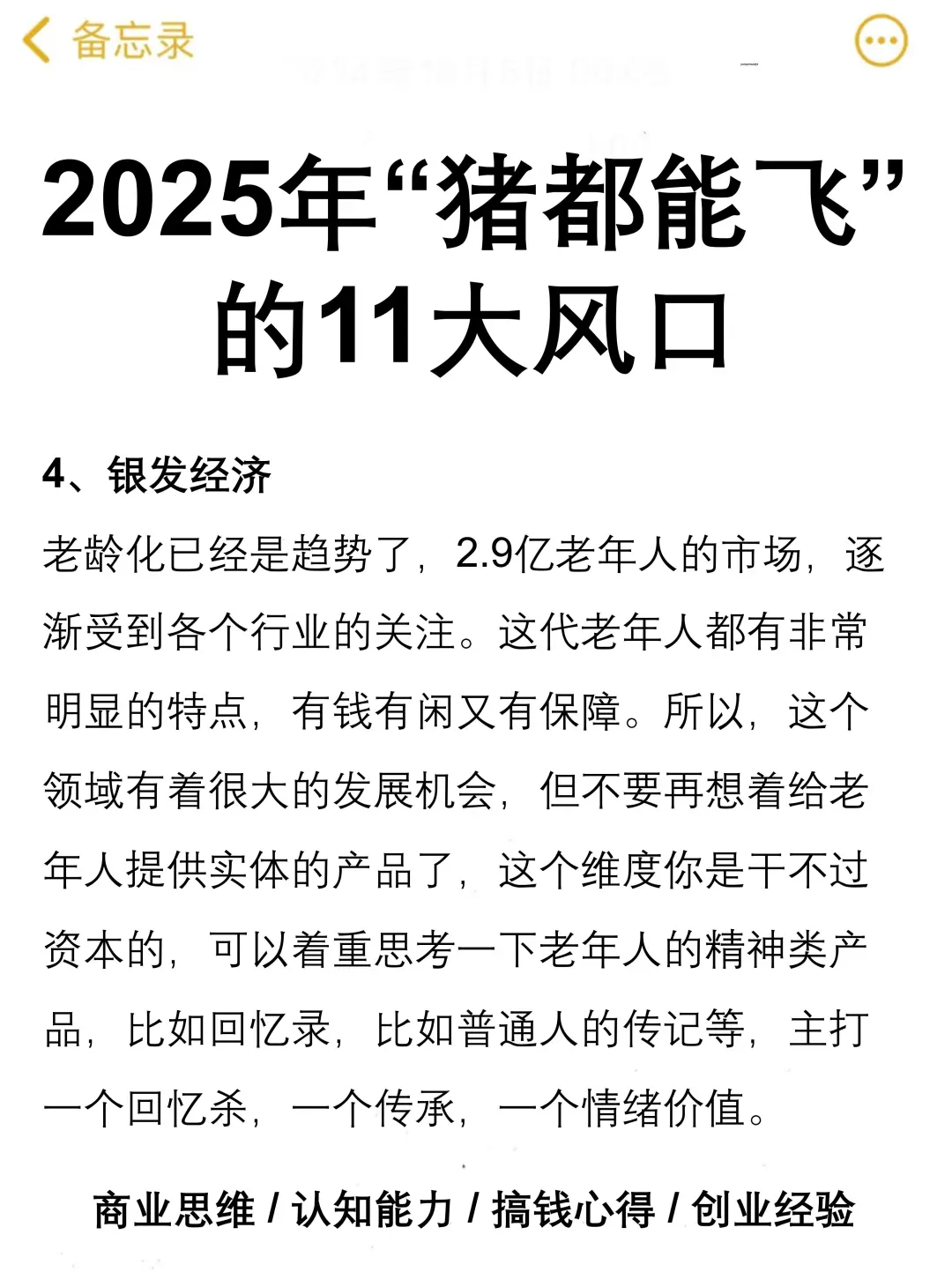 2025年“猪都能飞”的11大风口