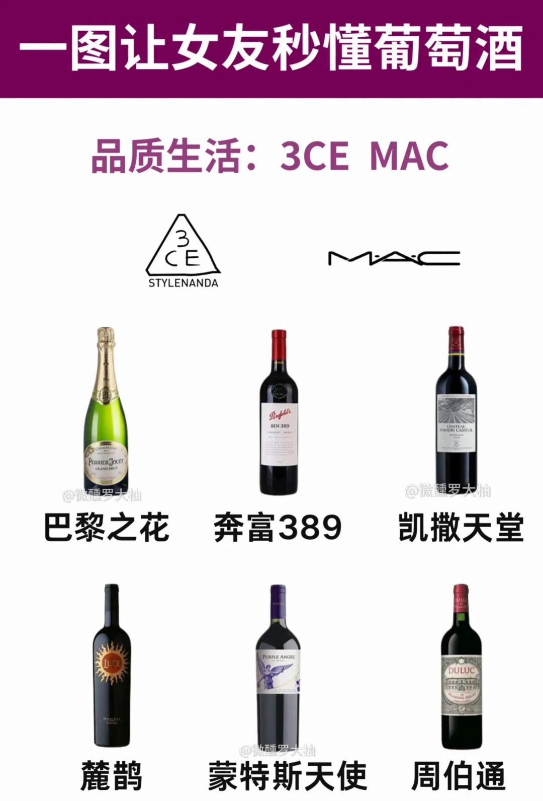 【口红×葡萄酒】让女友速懂葡萄酒～必收藏