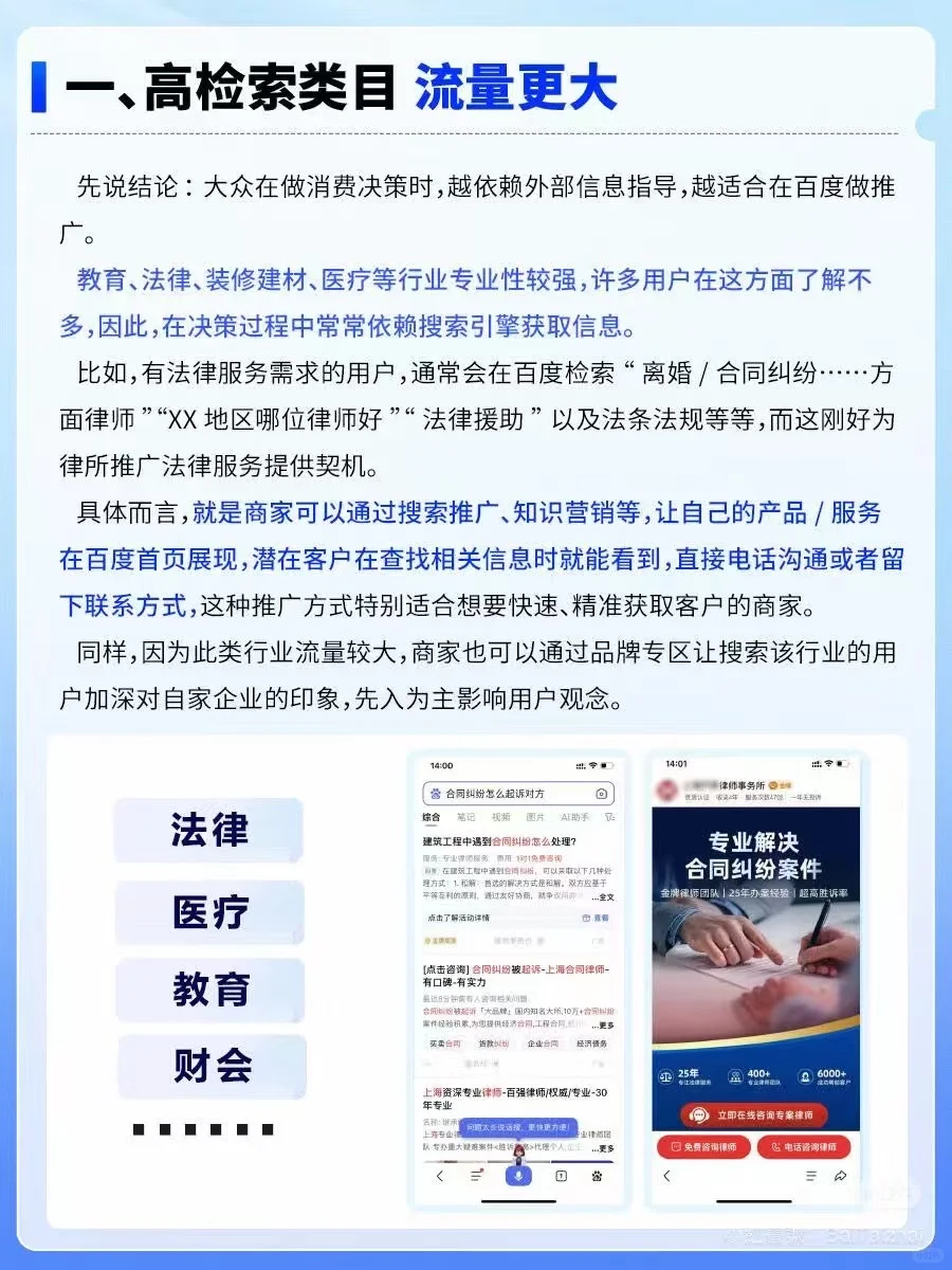 哪些行业适合做百度推广？