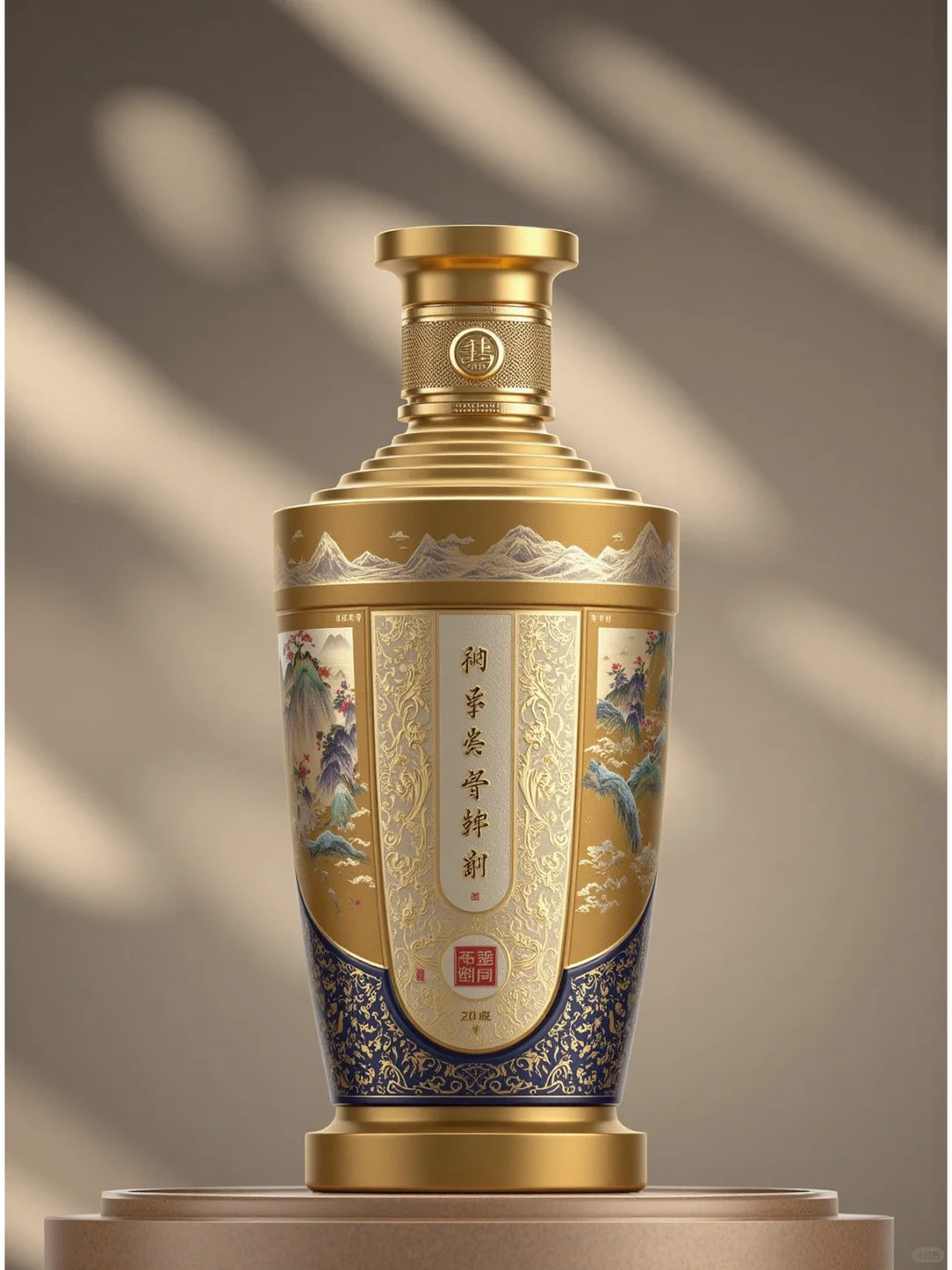 极简老酒包装设计“山河印记，时光佳酿”