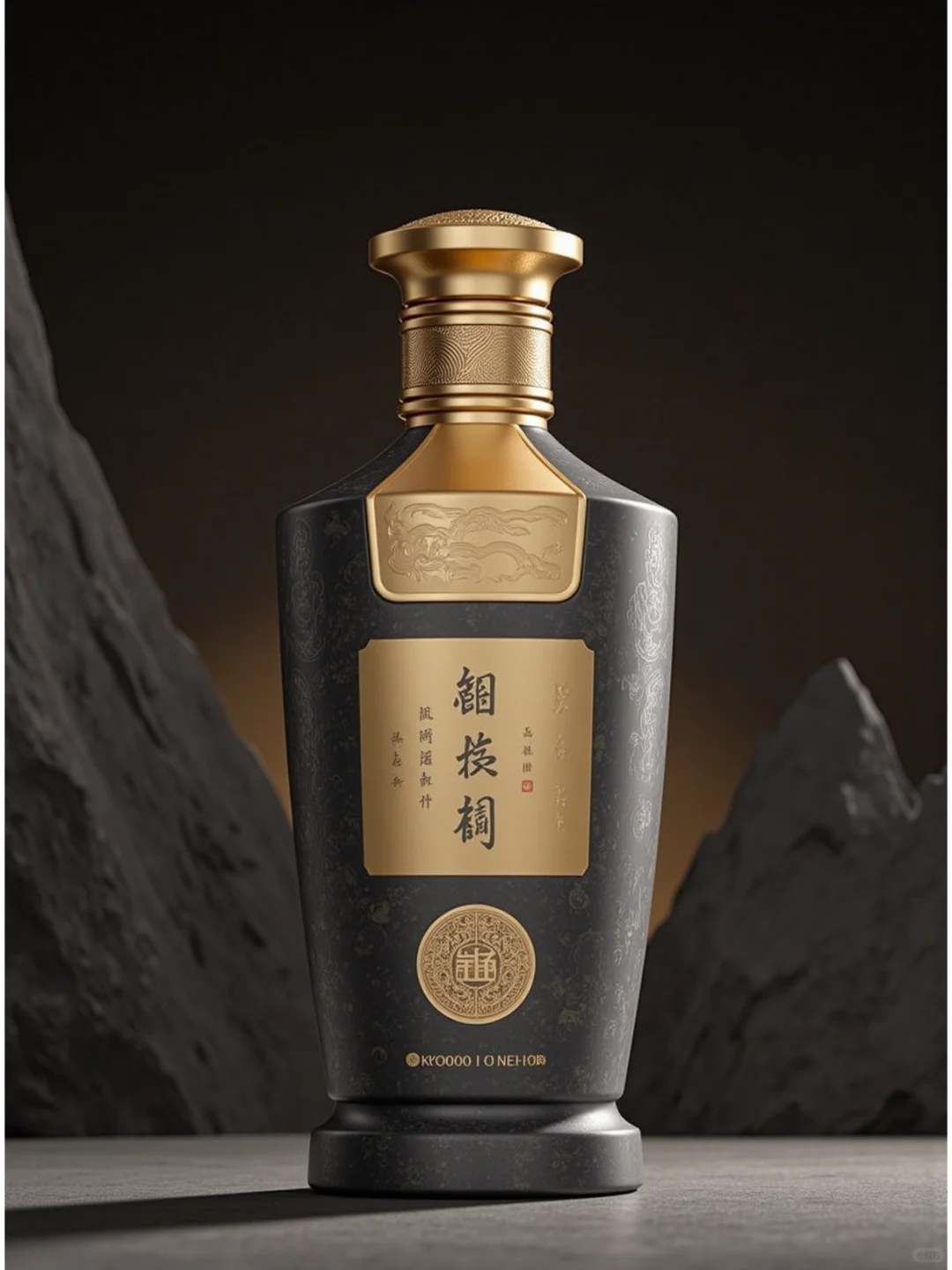 极简老酒包装设计“山河印记，时光佳酿”