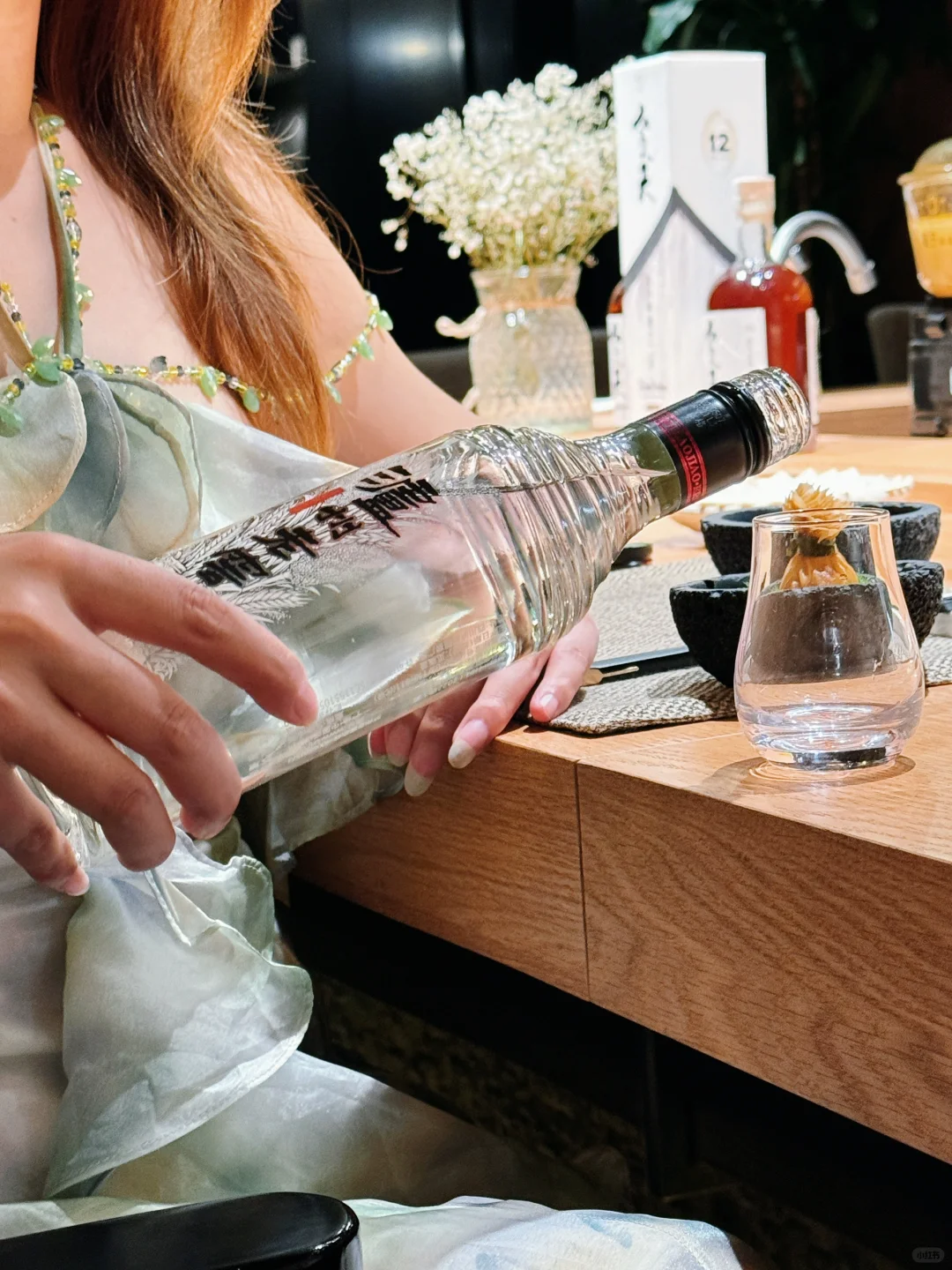 没想到板前料理的商务局竟然喝白酒！