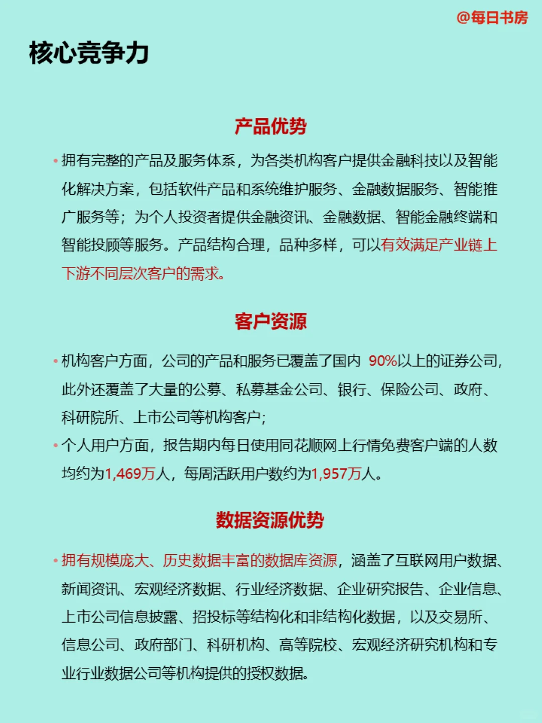 每天了解一家公司——同花顺