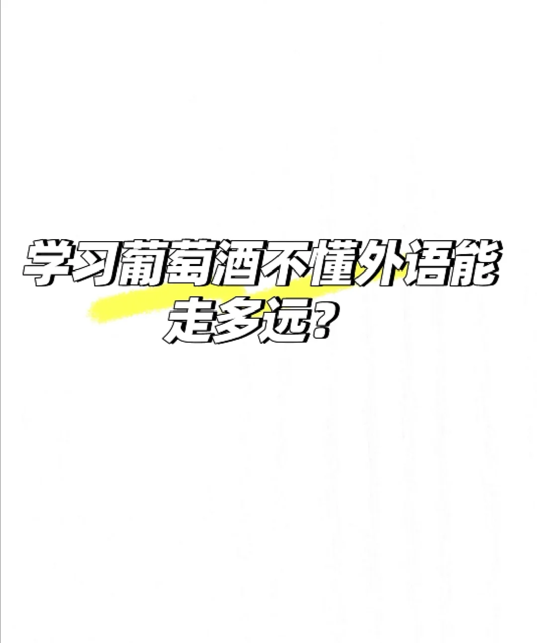 学习葡萄酒