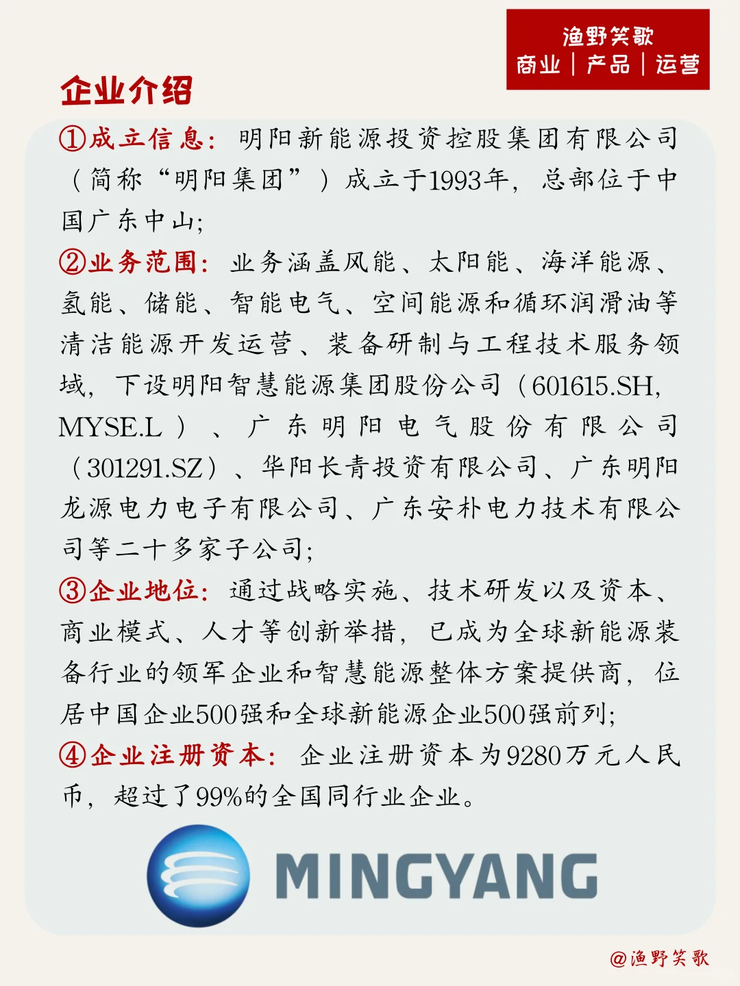 每天认识一个中国品牌，No.1：明阳集团?