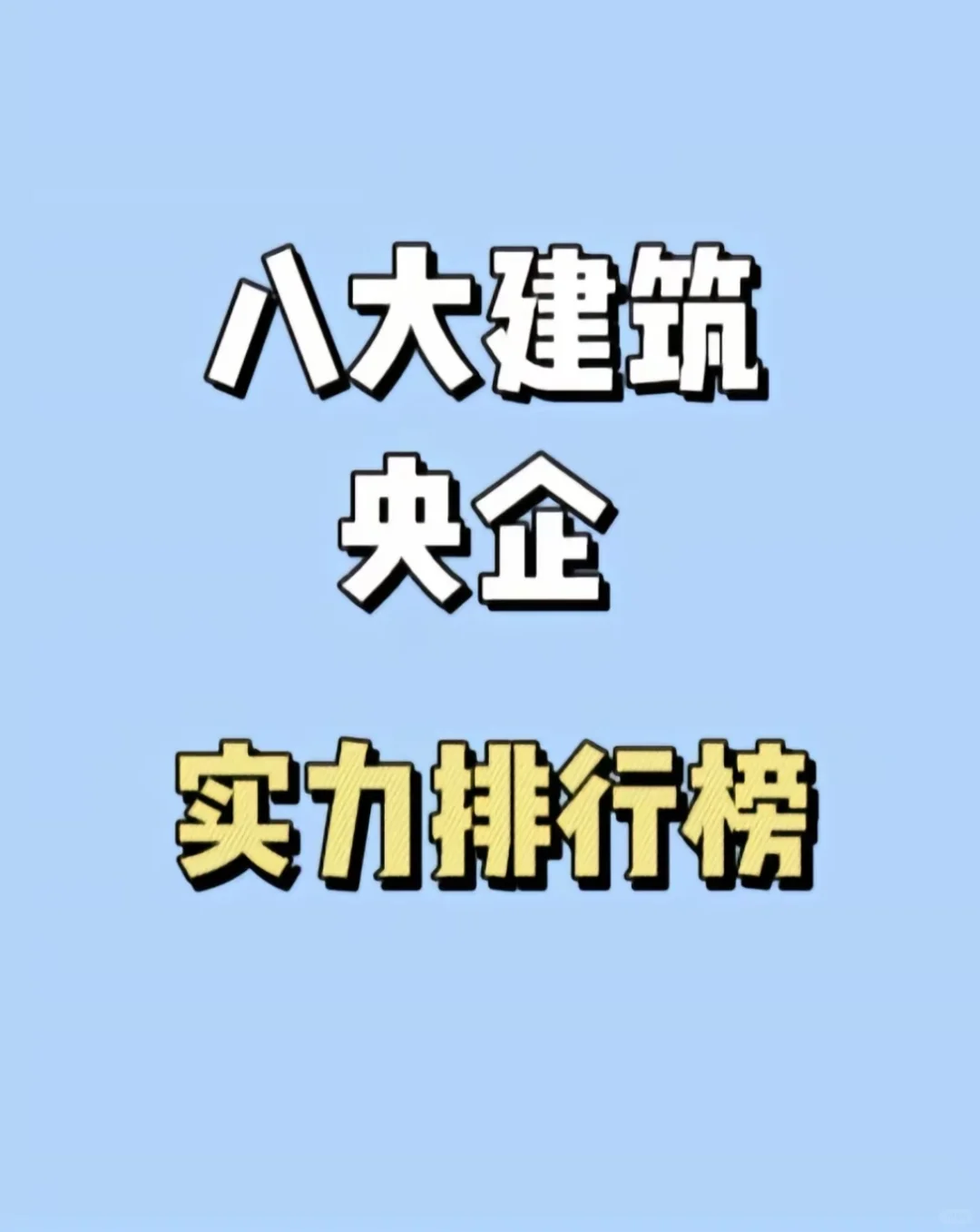 建筑央企排名！！！