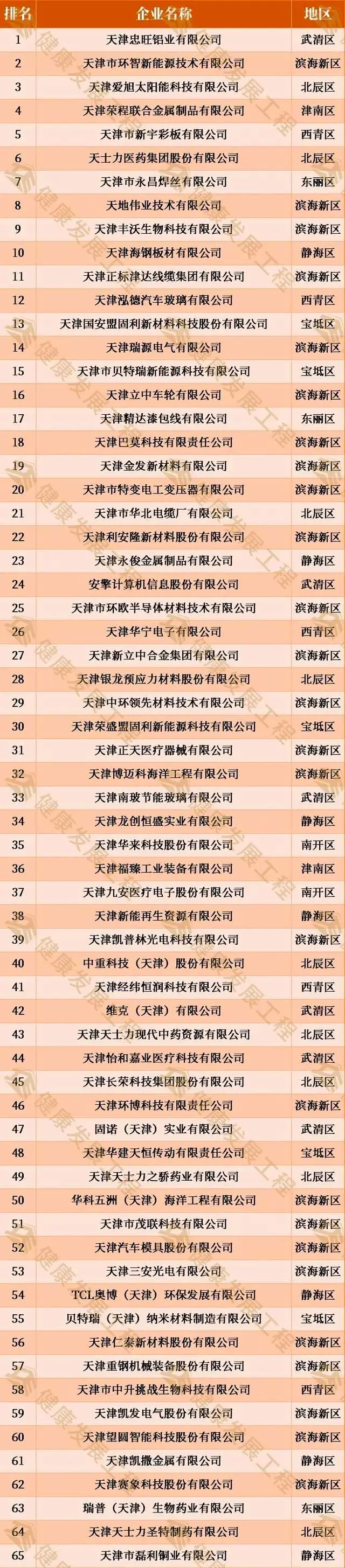 天津民营企业100强